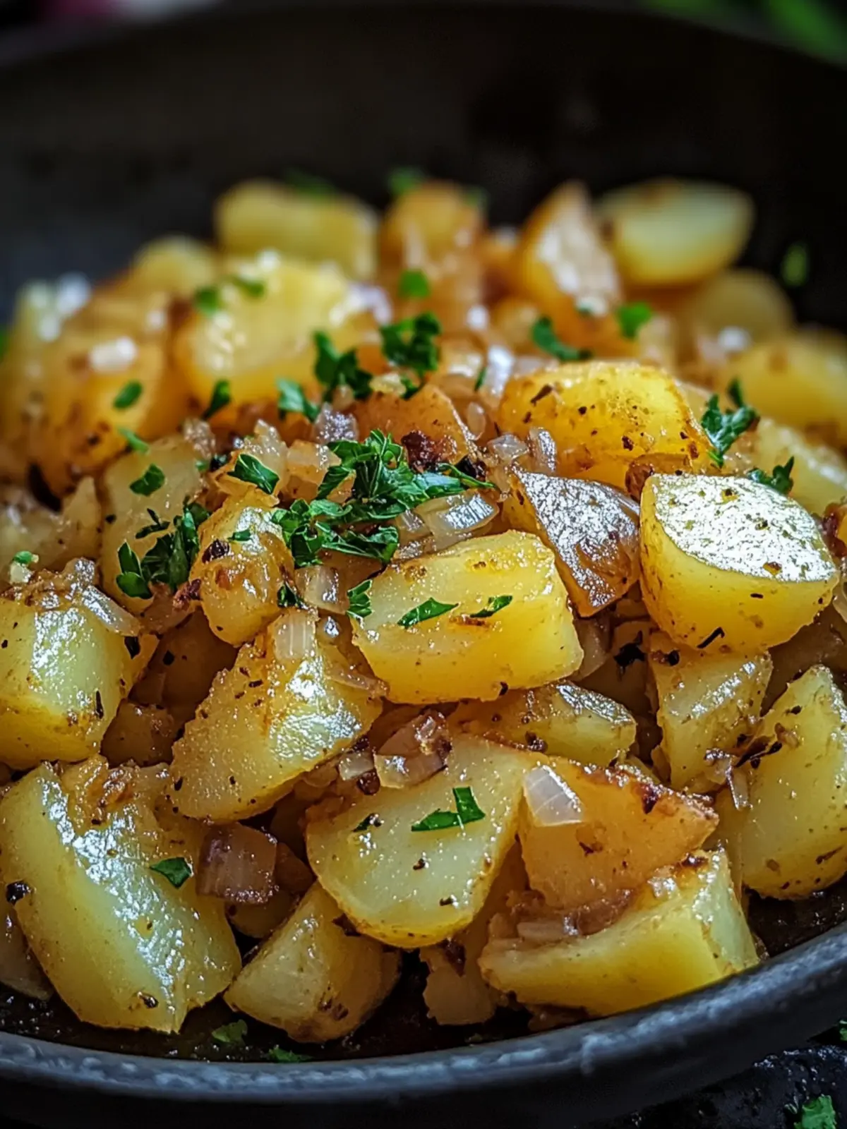Crispy Potato and Onion Saut : A Comfort Food Delight 2 Crispy Potato and Onion Saut