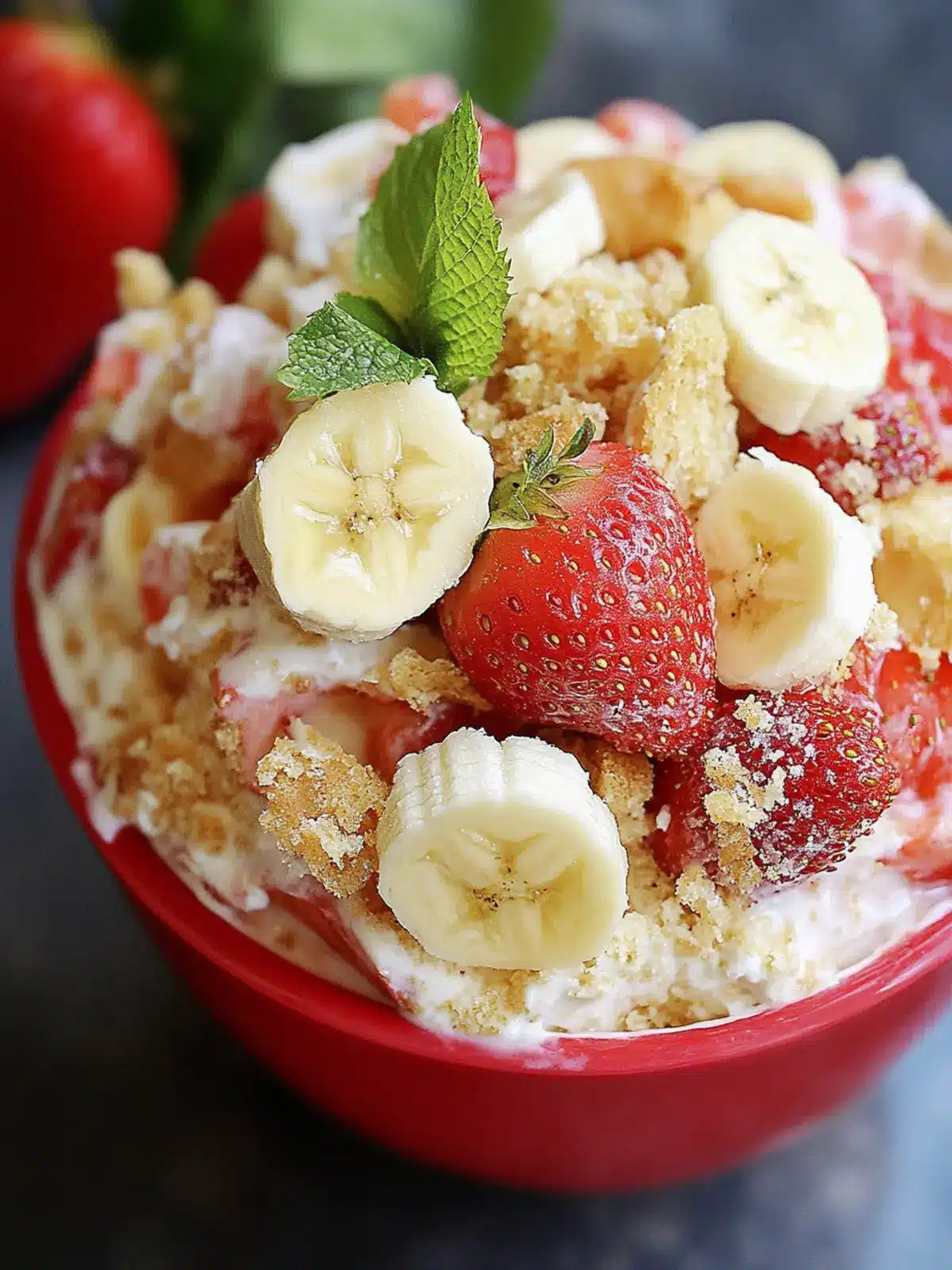 Strawberry Banana Cheesecake Salad You ll Want for Every Occasion 3 Strawberry Banana Cheesecake Salad