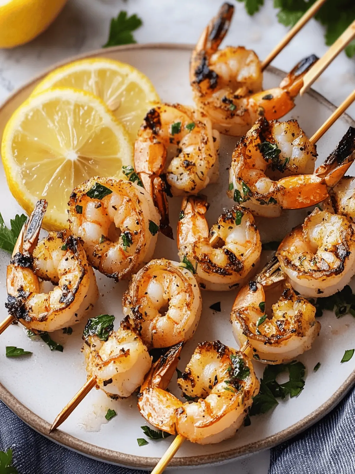 Zesty Lemon Herb Grilled Shrimp Skewers for Perfect Summer Nights 2 Grilled Shrimp Skewers with Zesty Lemon Herb
