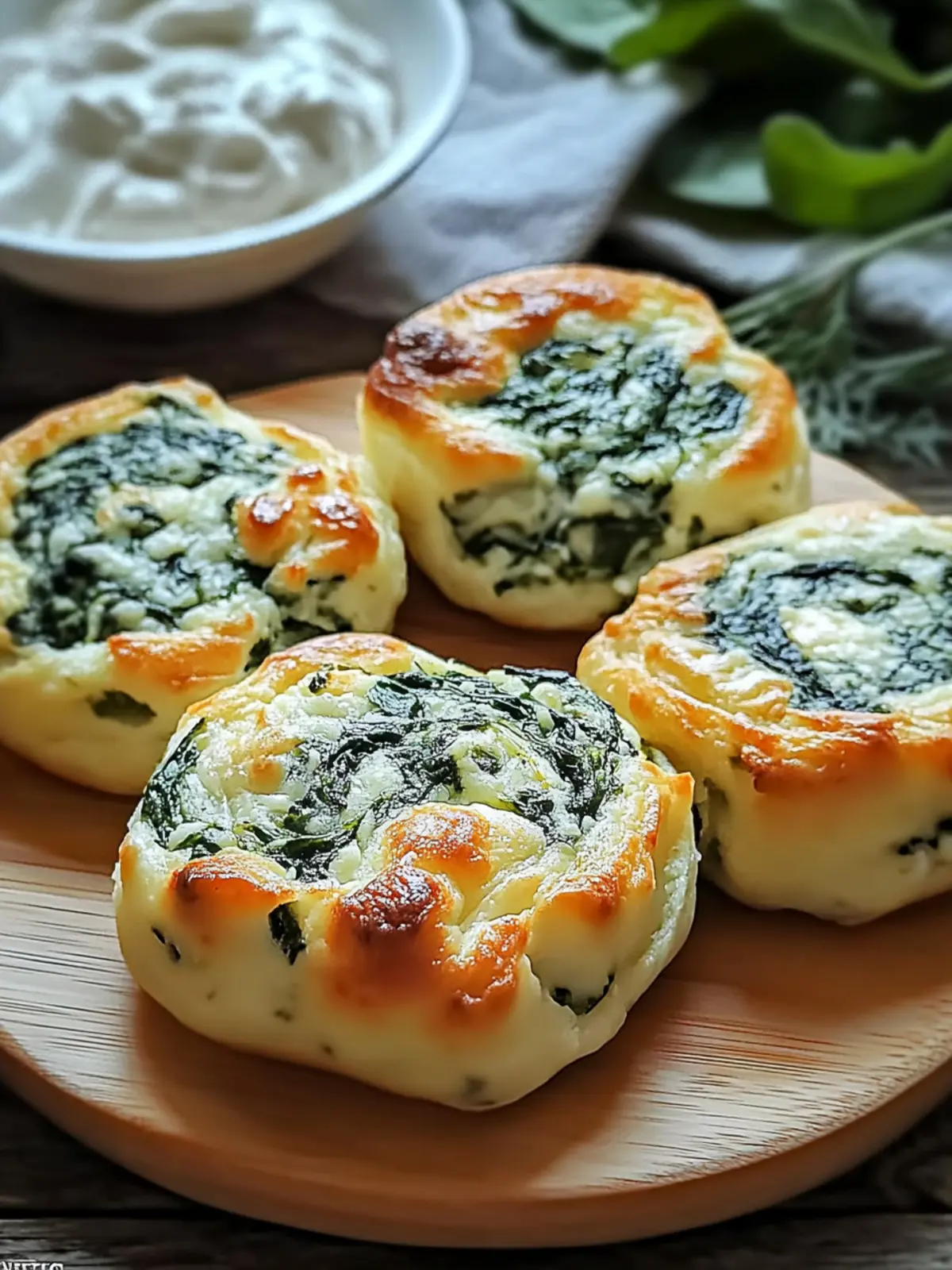 Spinach Cottage Cheese Flagels