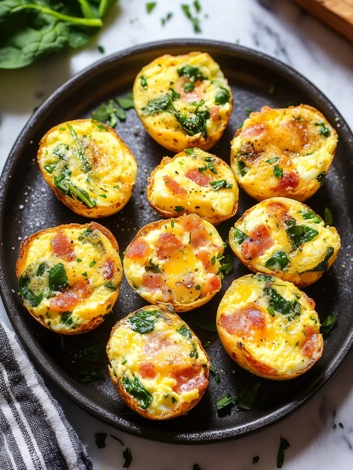 Bacon Gouda & Spinach Egg Bites