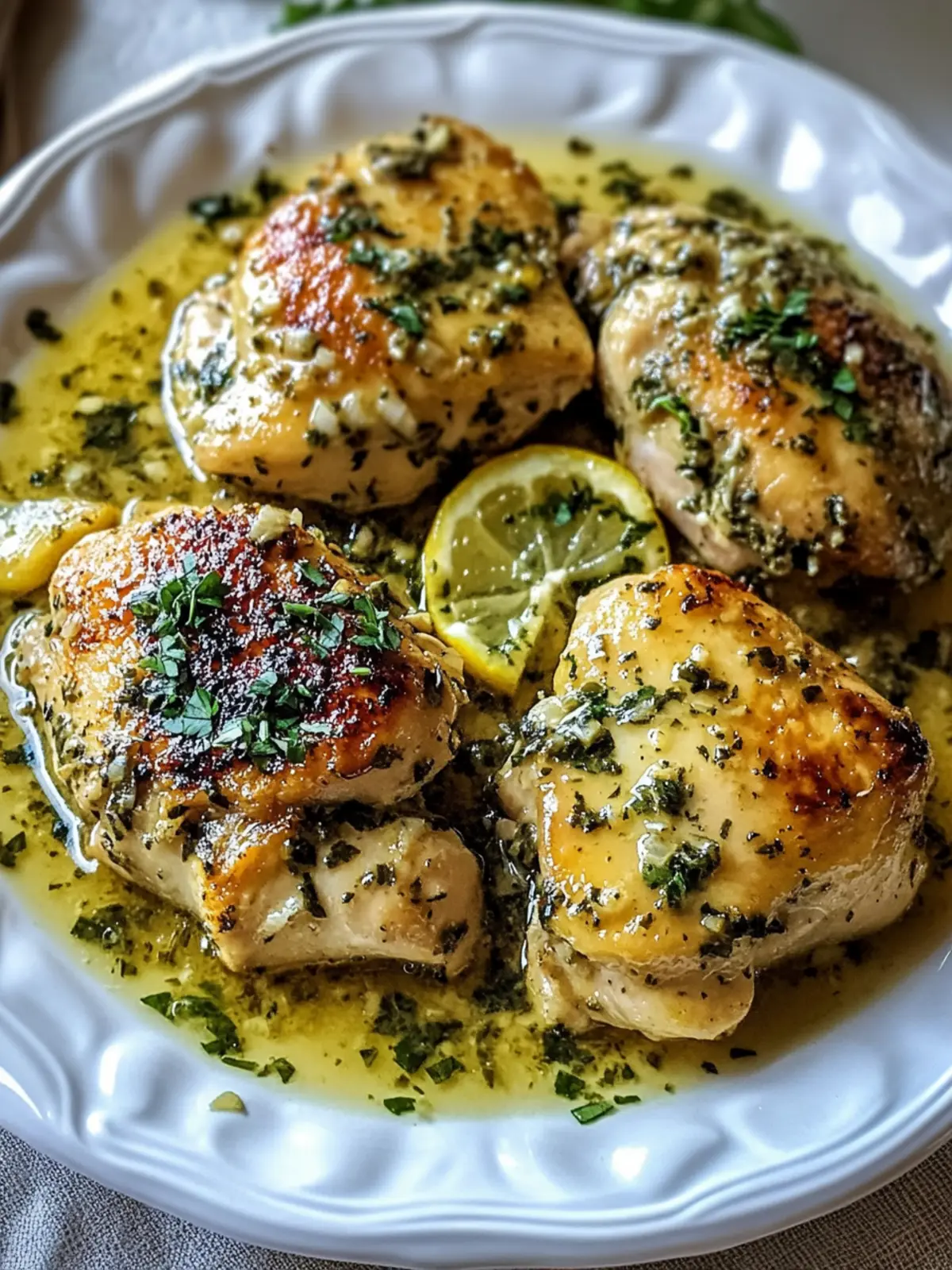 Dijon Chicken in Garlic Wine Sauce