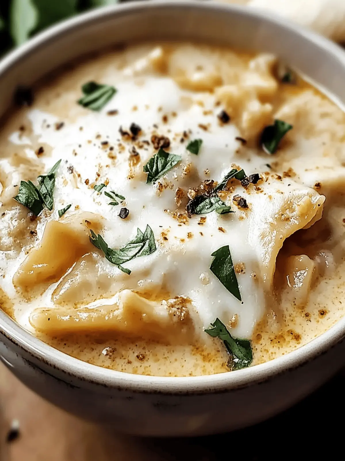 Alfredo Lasagna Soup
