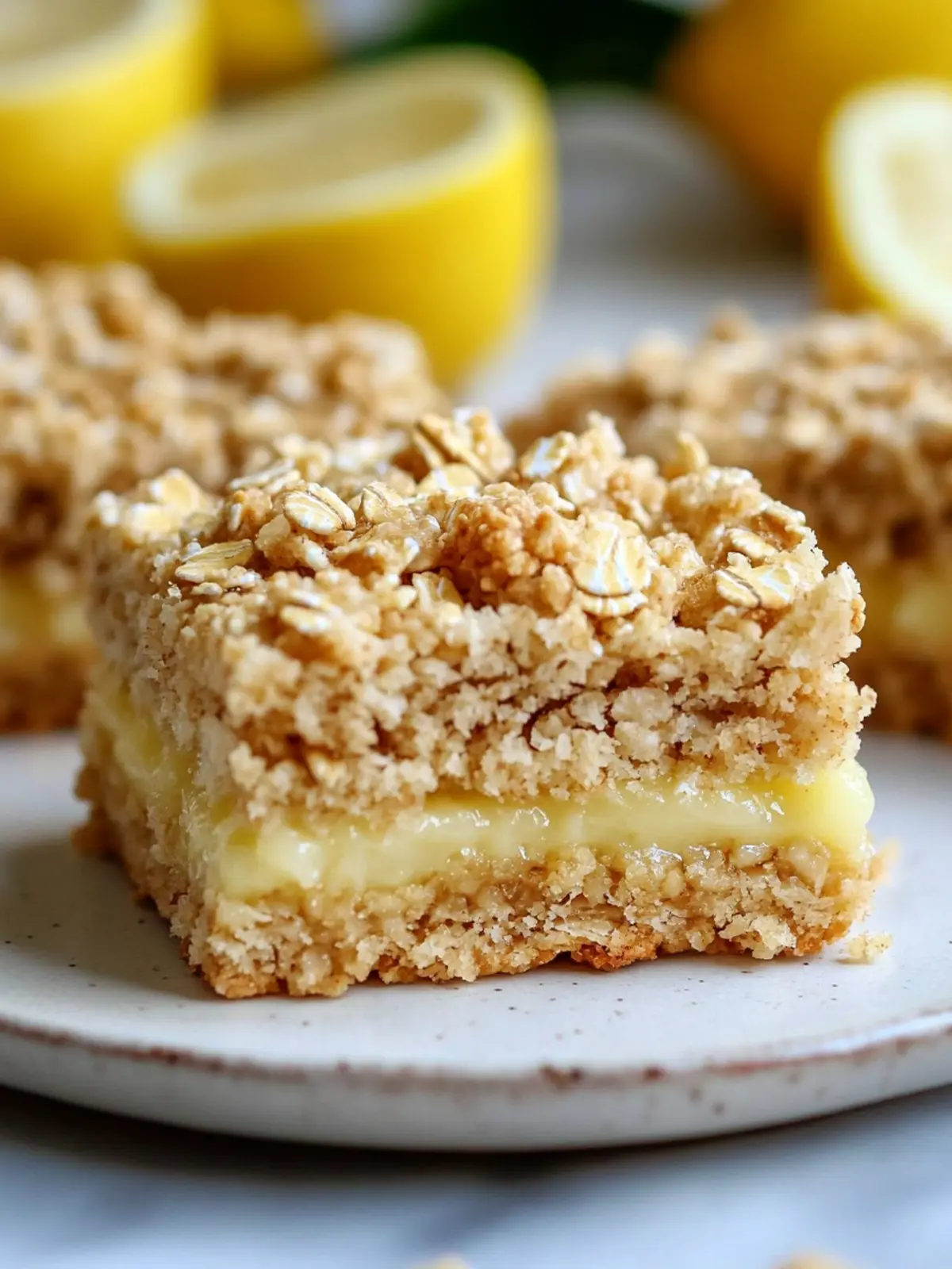 Lemon Oatmeal Crumble Bars