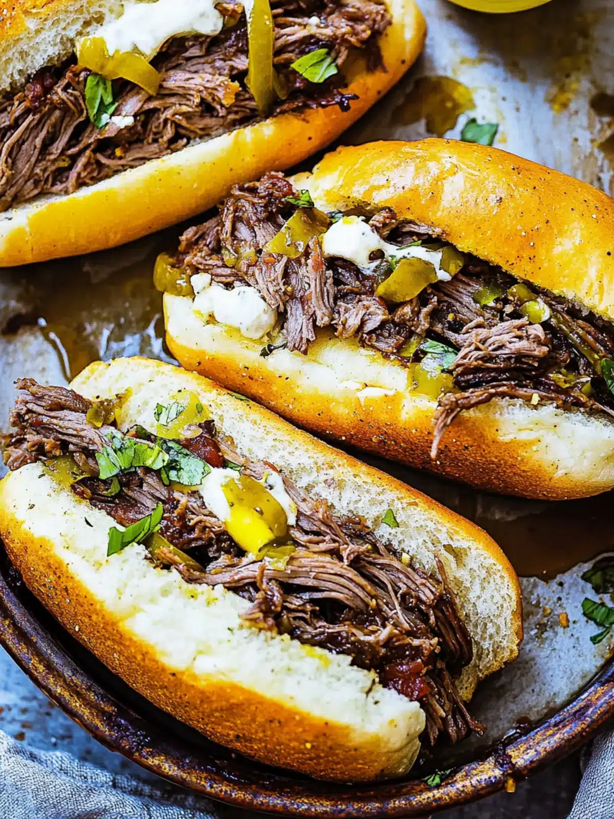 Instant Pot Italian Beef Sandwiches