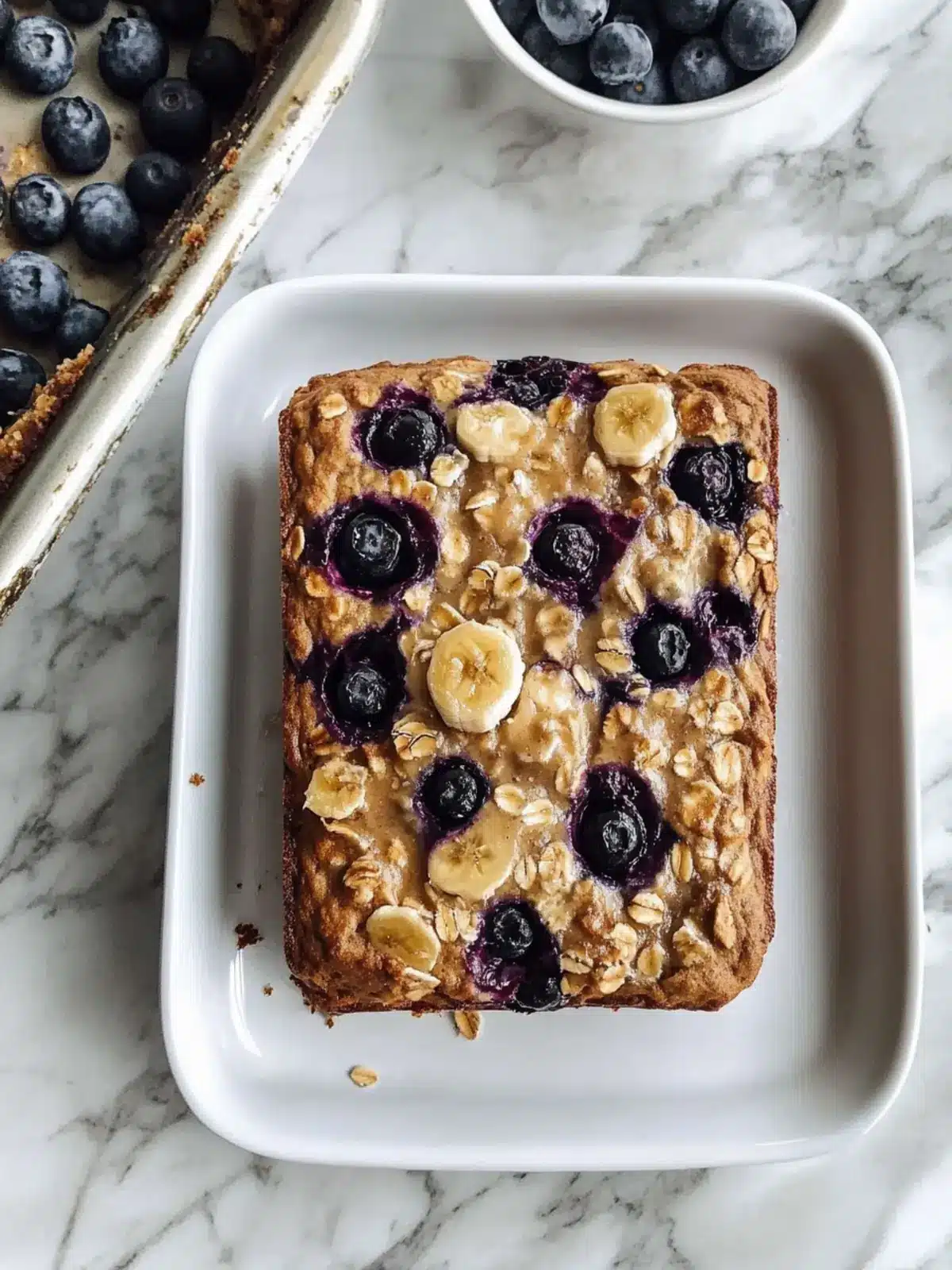 High Protein Banana Bread Blueberry Baked Oatmeal