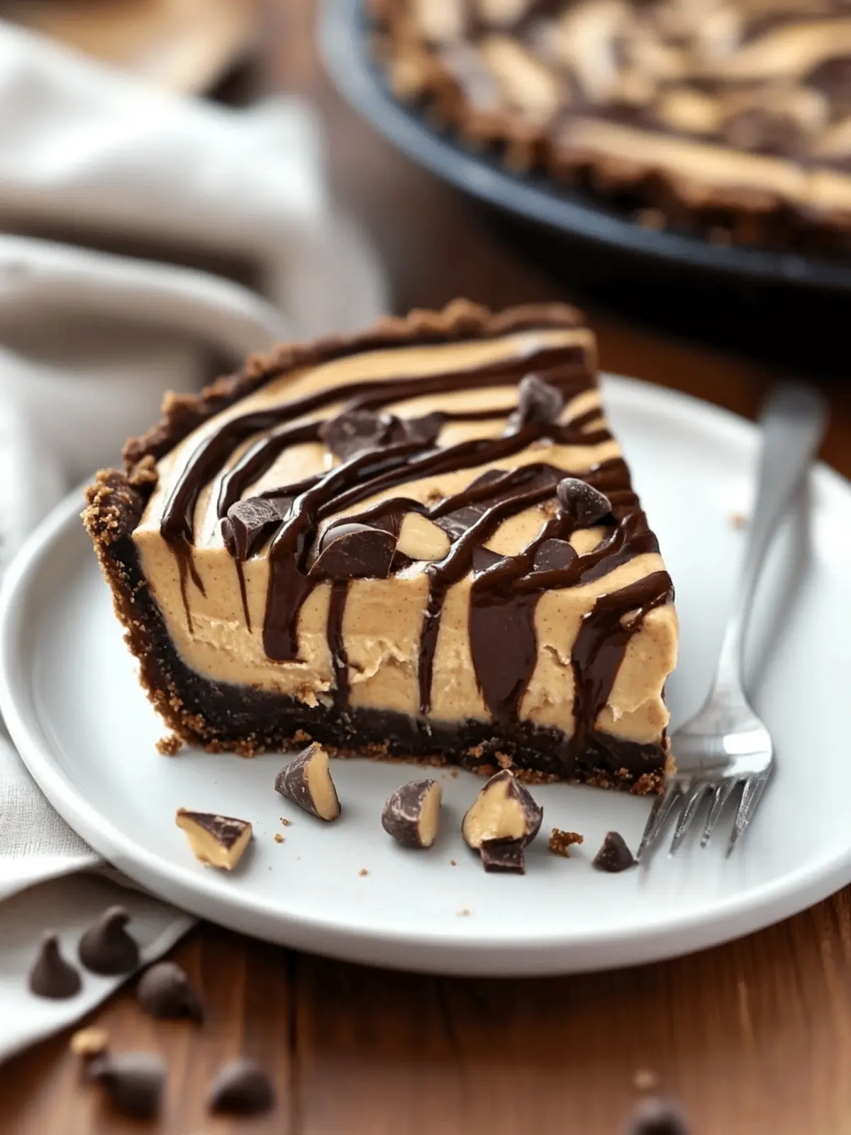 Decadent Chocolate Peanut Butter Swirl Pie