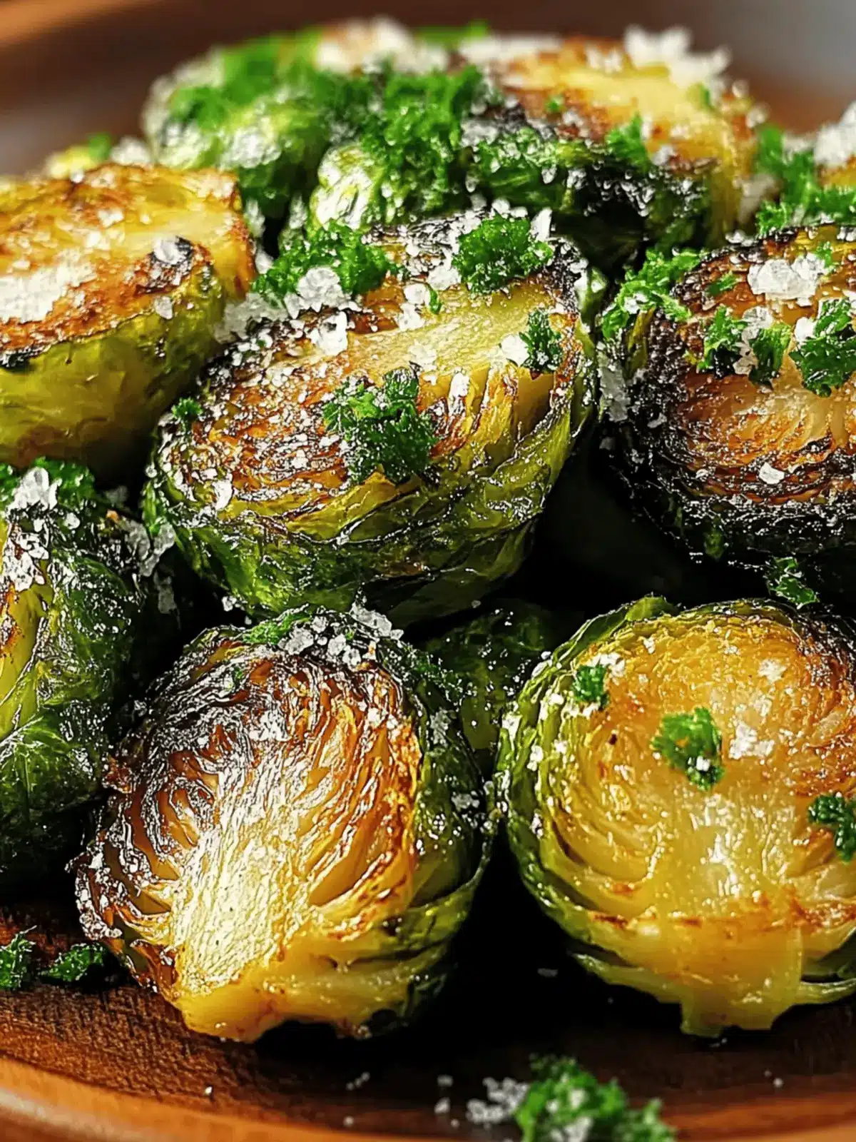 Crispy Garlic Butter Roasted Brussels Sprouts