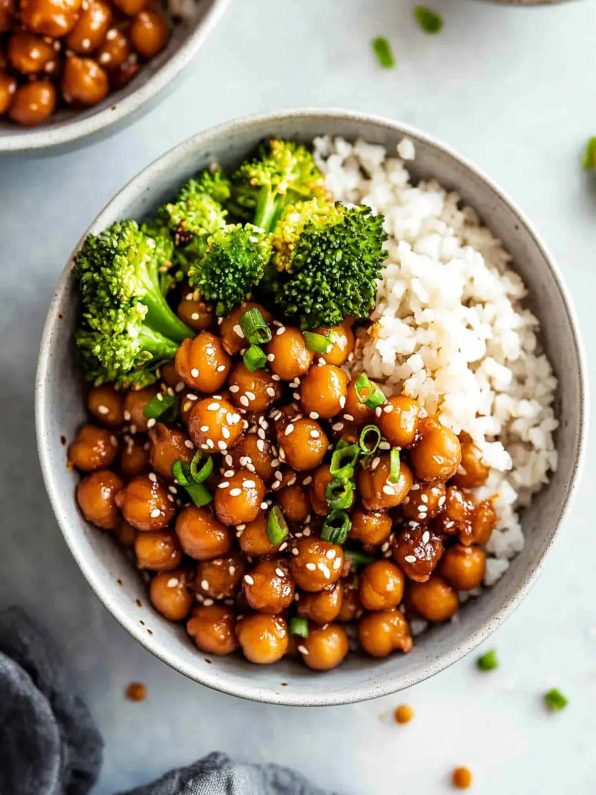 Vegan Sticky Sesame Chickpeas