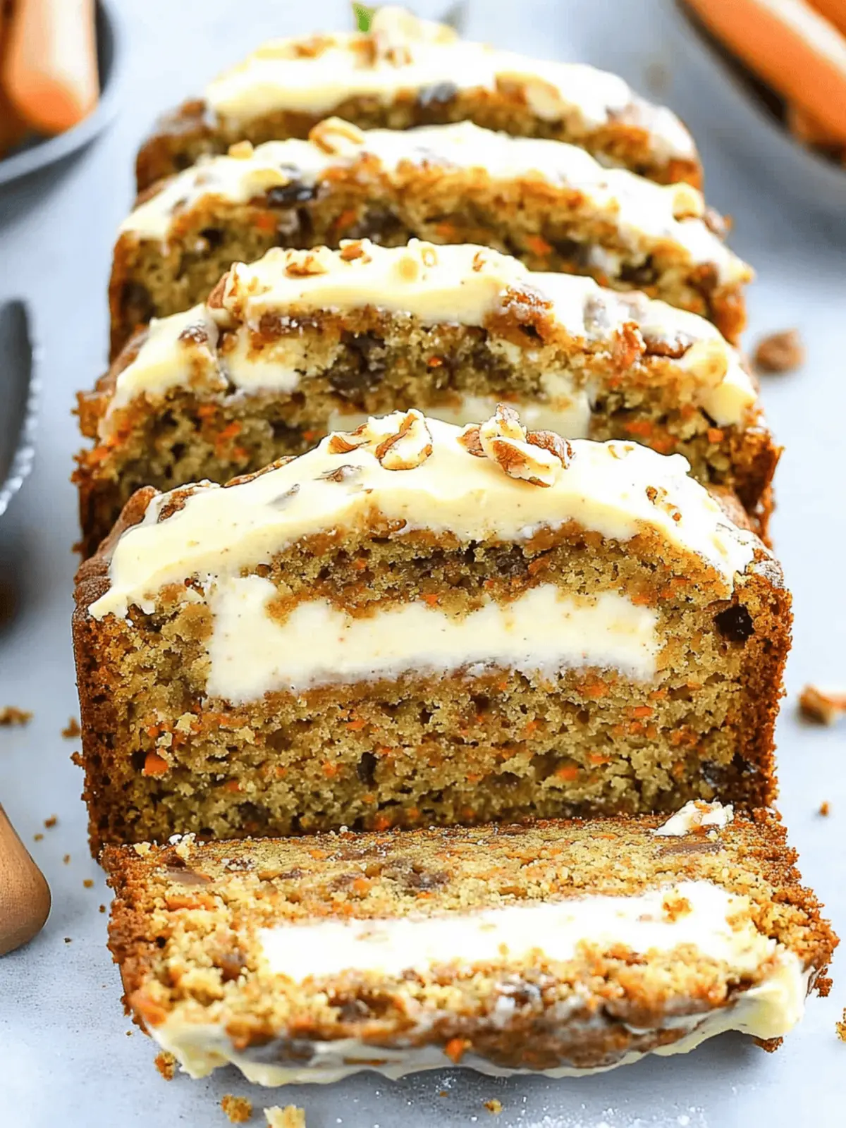 Heavenly Carrot Cake Loaf with Cream Cheese Filling Bliss 2 Carrot Cake Loaf with Cream Cheese Filling