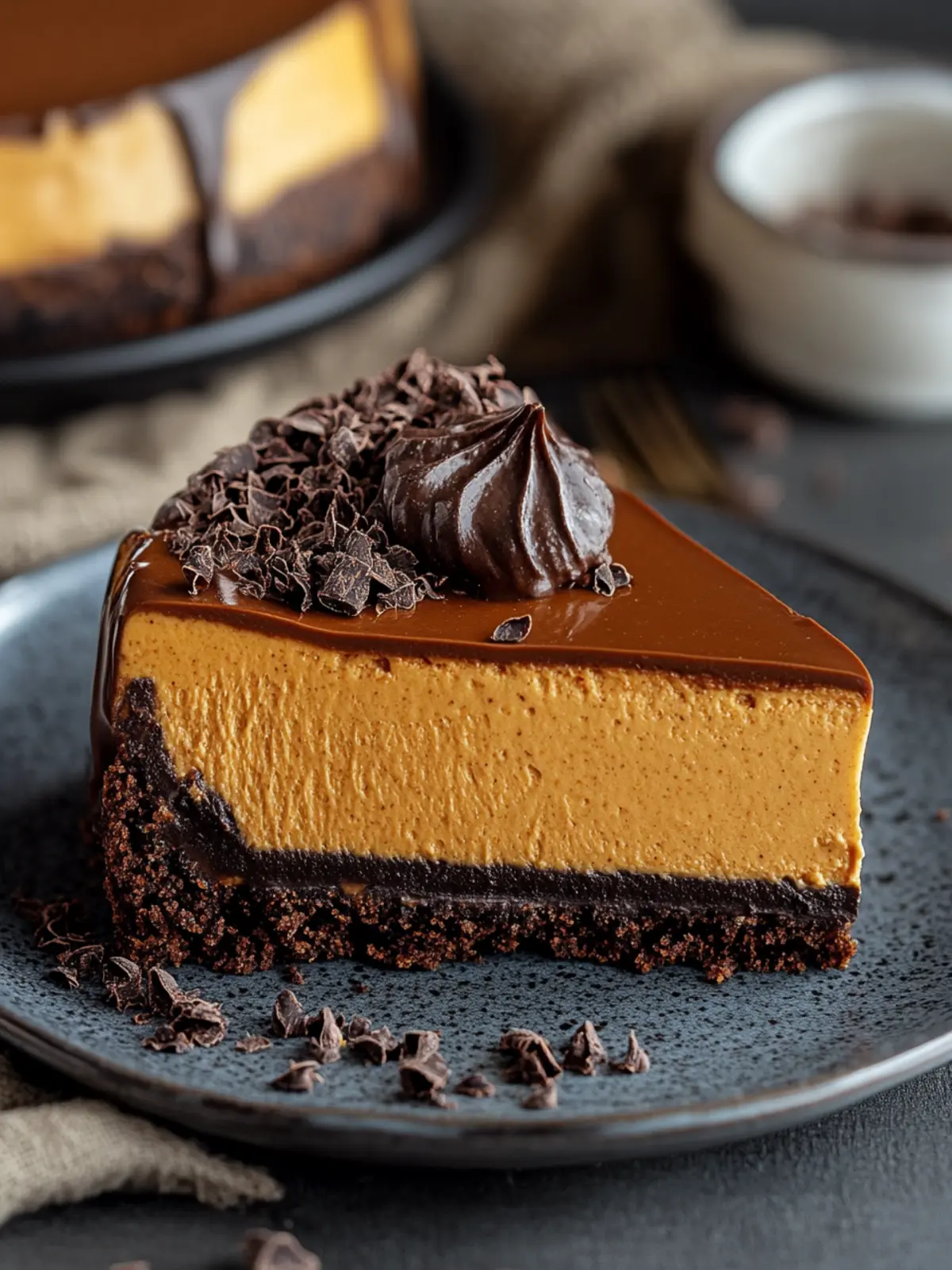 Chocolate Pumpkin Cheesecake