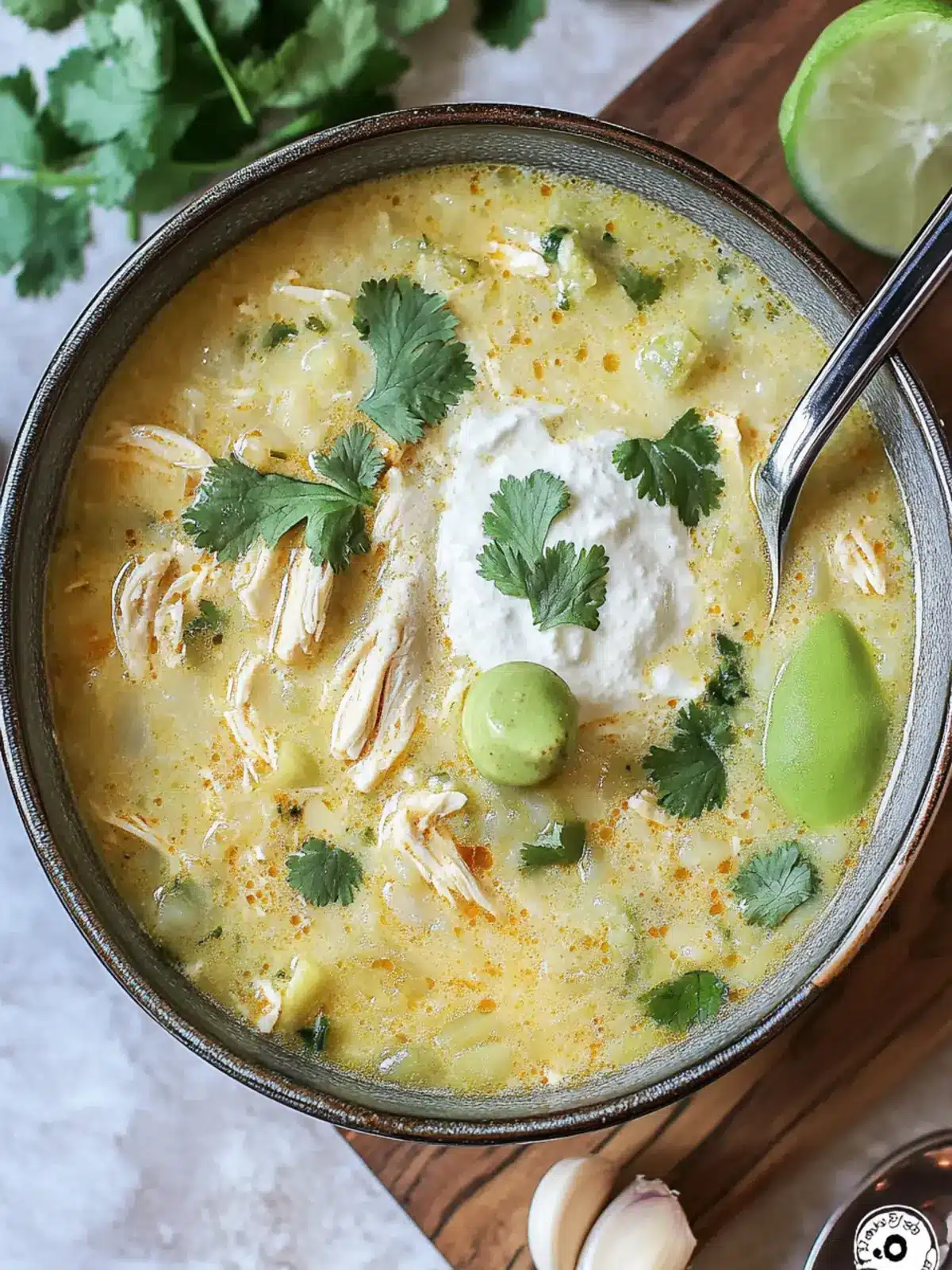 Creamy Green Enchiladas Chicken Soup