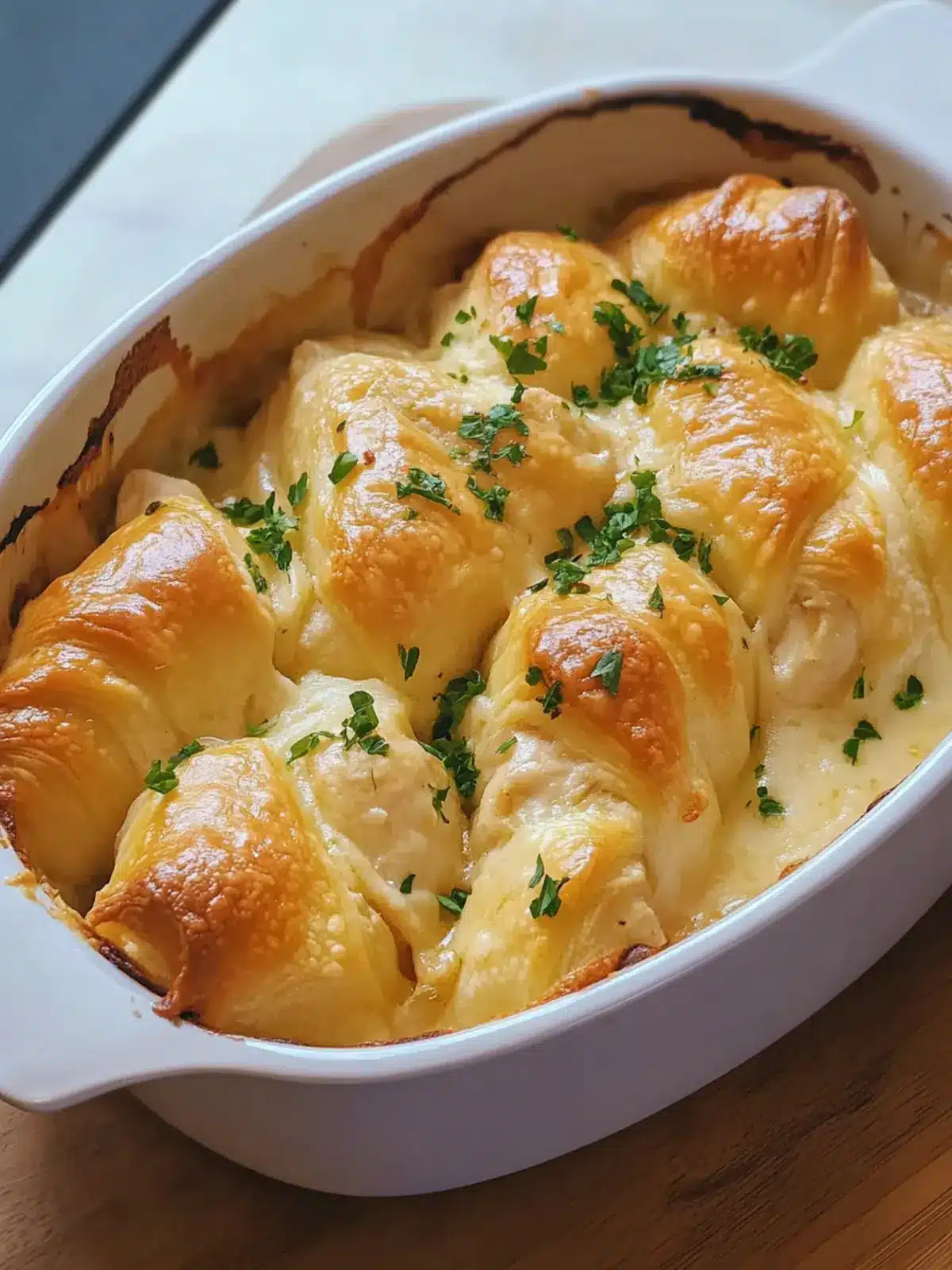 Cheesy Chicken Crescent Roll Bake