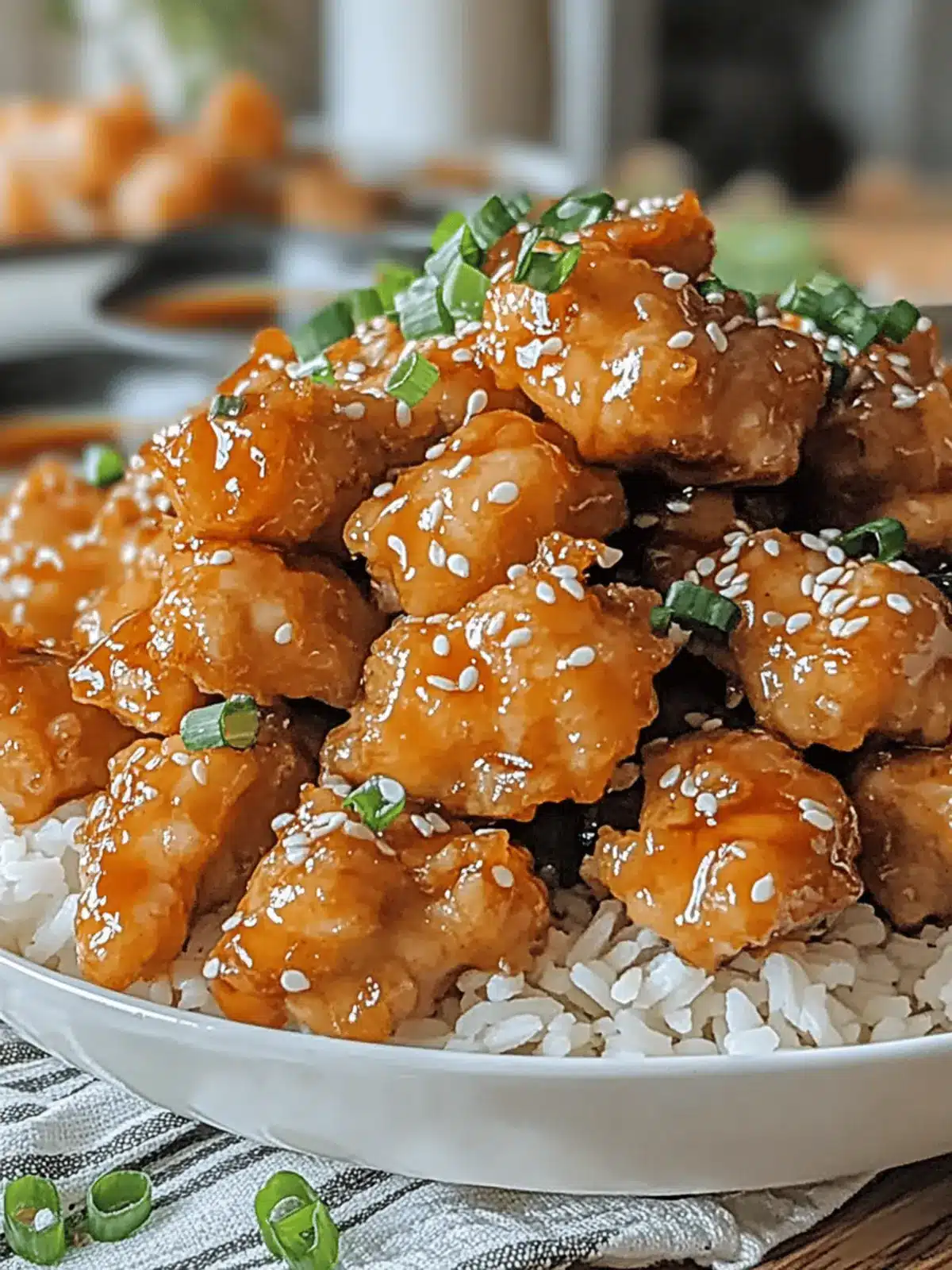 Crunchy Air Fryer Sesame Chicken