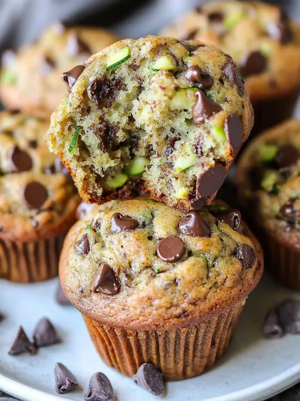 Delicious Zucchini Chocolate Chip Muffins You ll Love Today 4 Zucchini Chocolate Chip Muffins