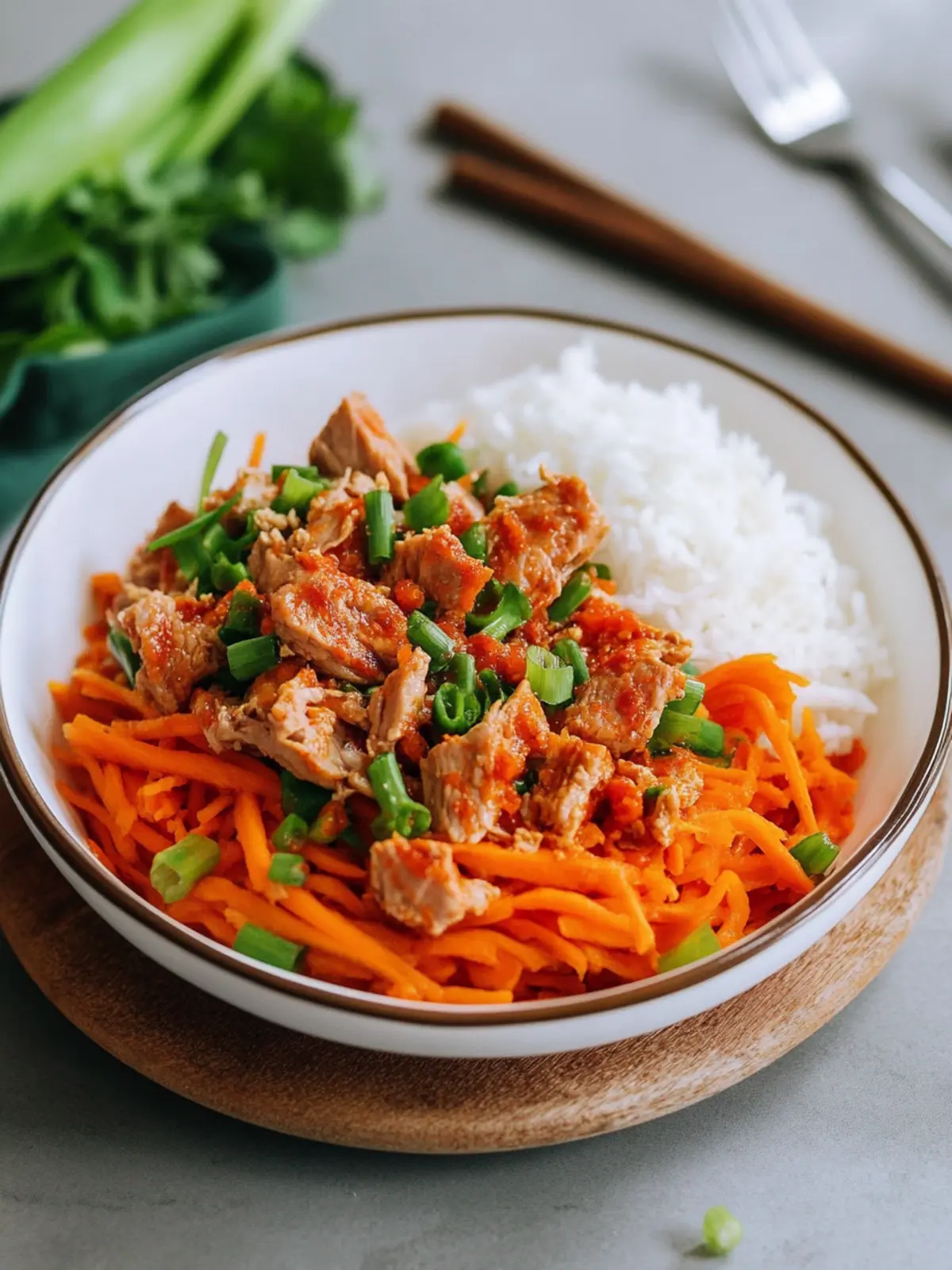 Pork Ginger Carrot Bowls