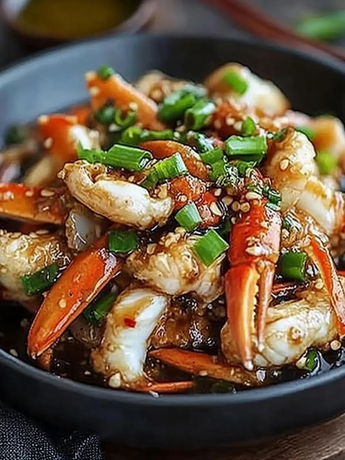 Stir-Fried Crab with Ginger and Shallot