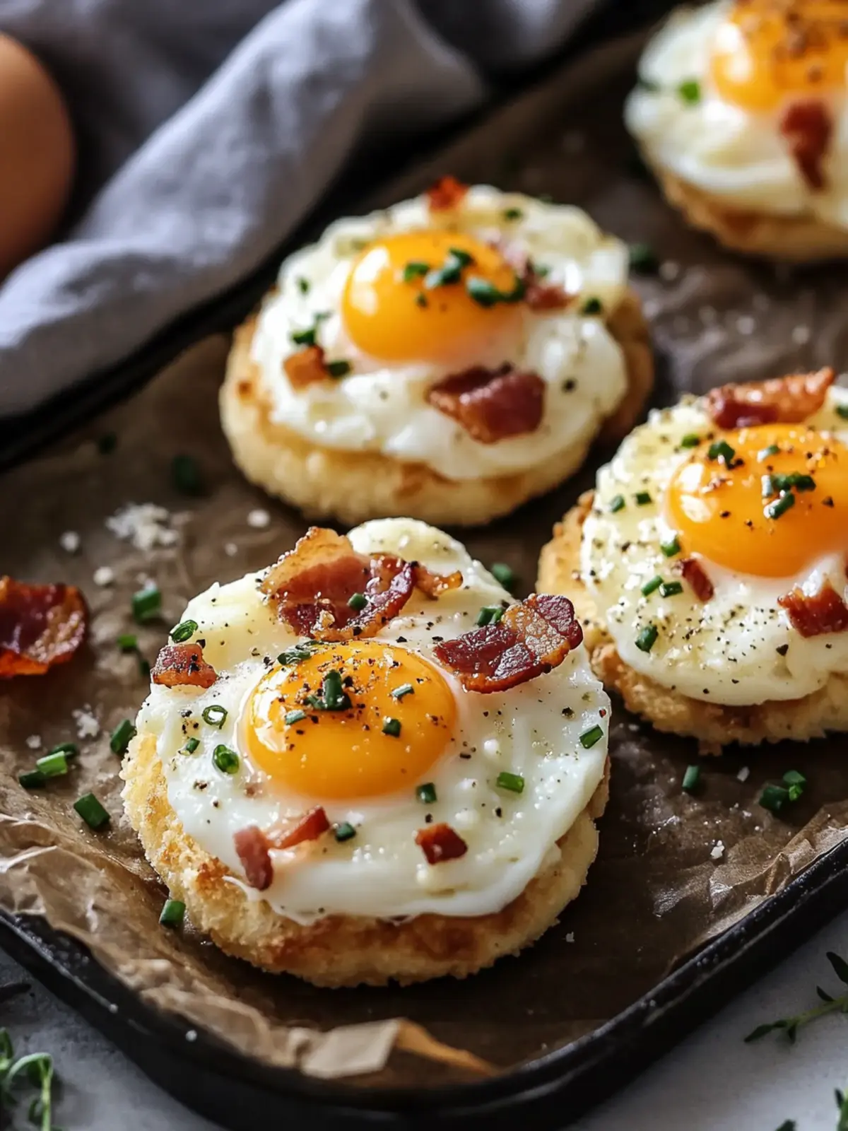 Bacon Parmesan & Chive Egg Clouds