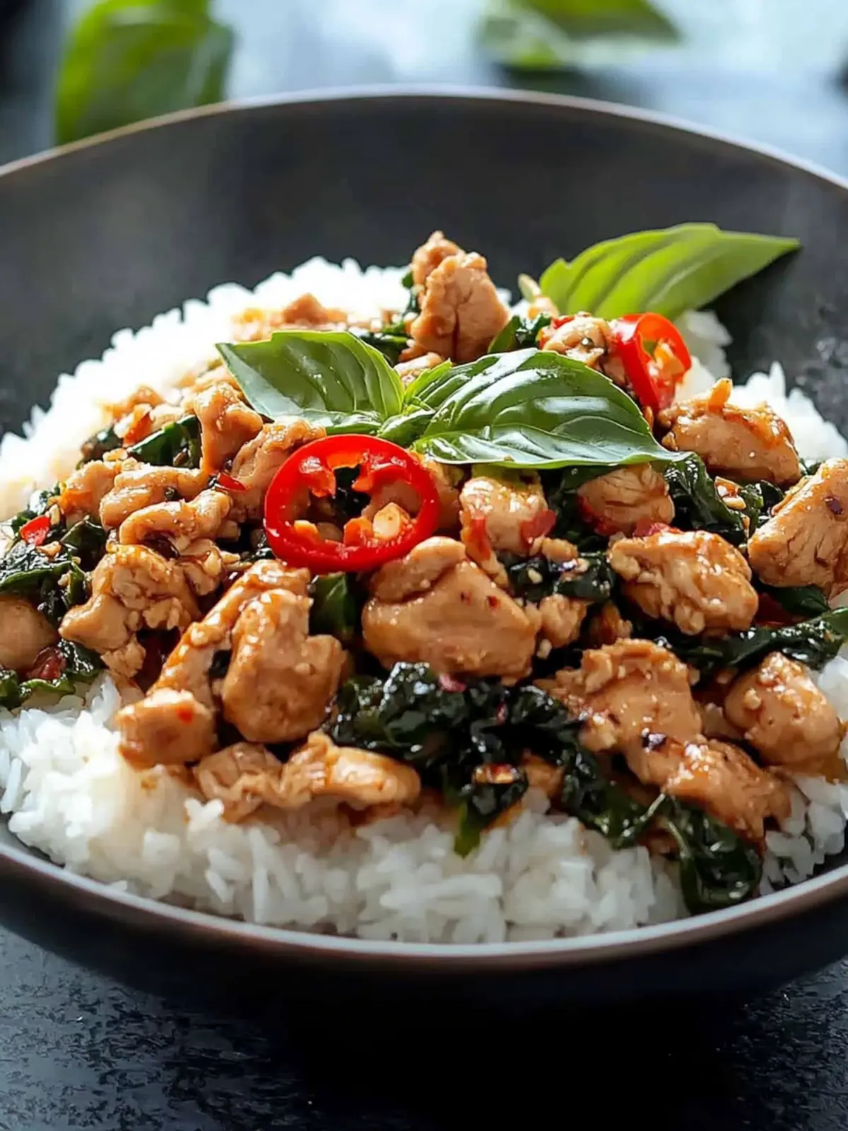 Easy Spicy Thai Basil Chicken