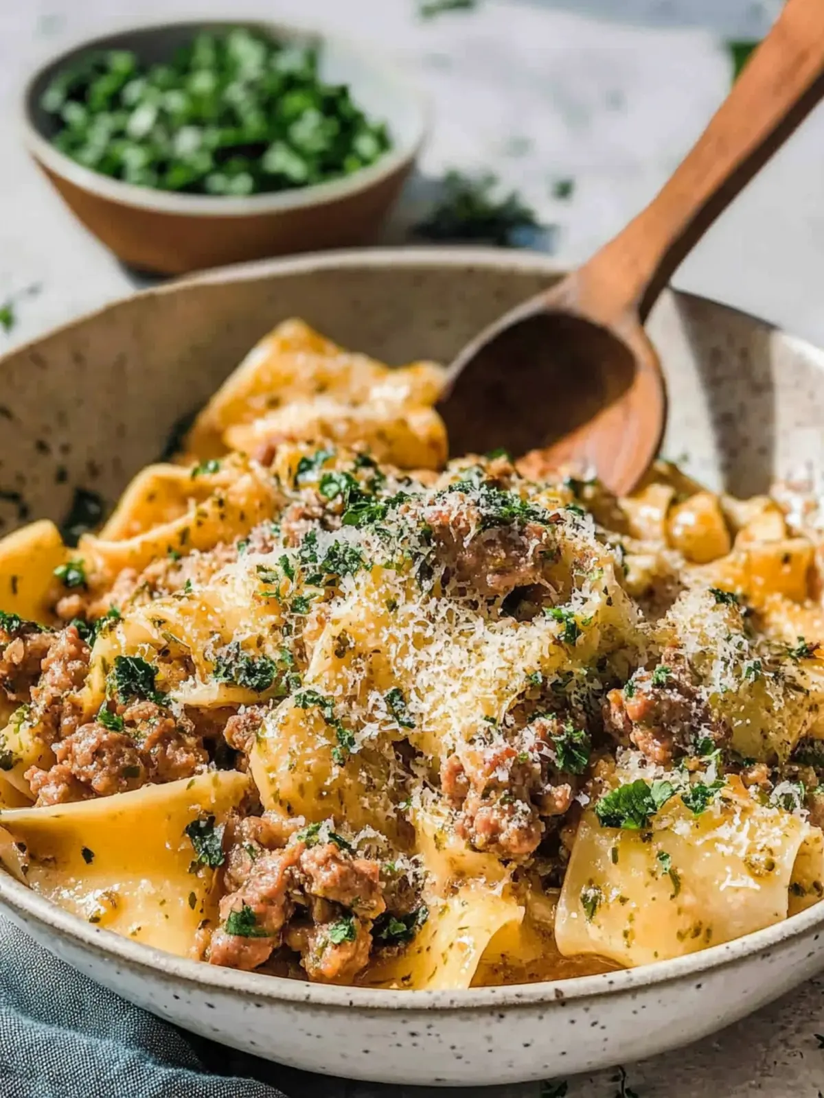 Saucy Sausage and Lemon Pasta