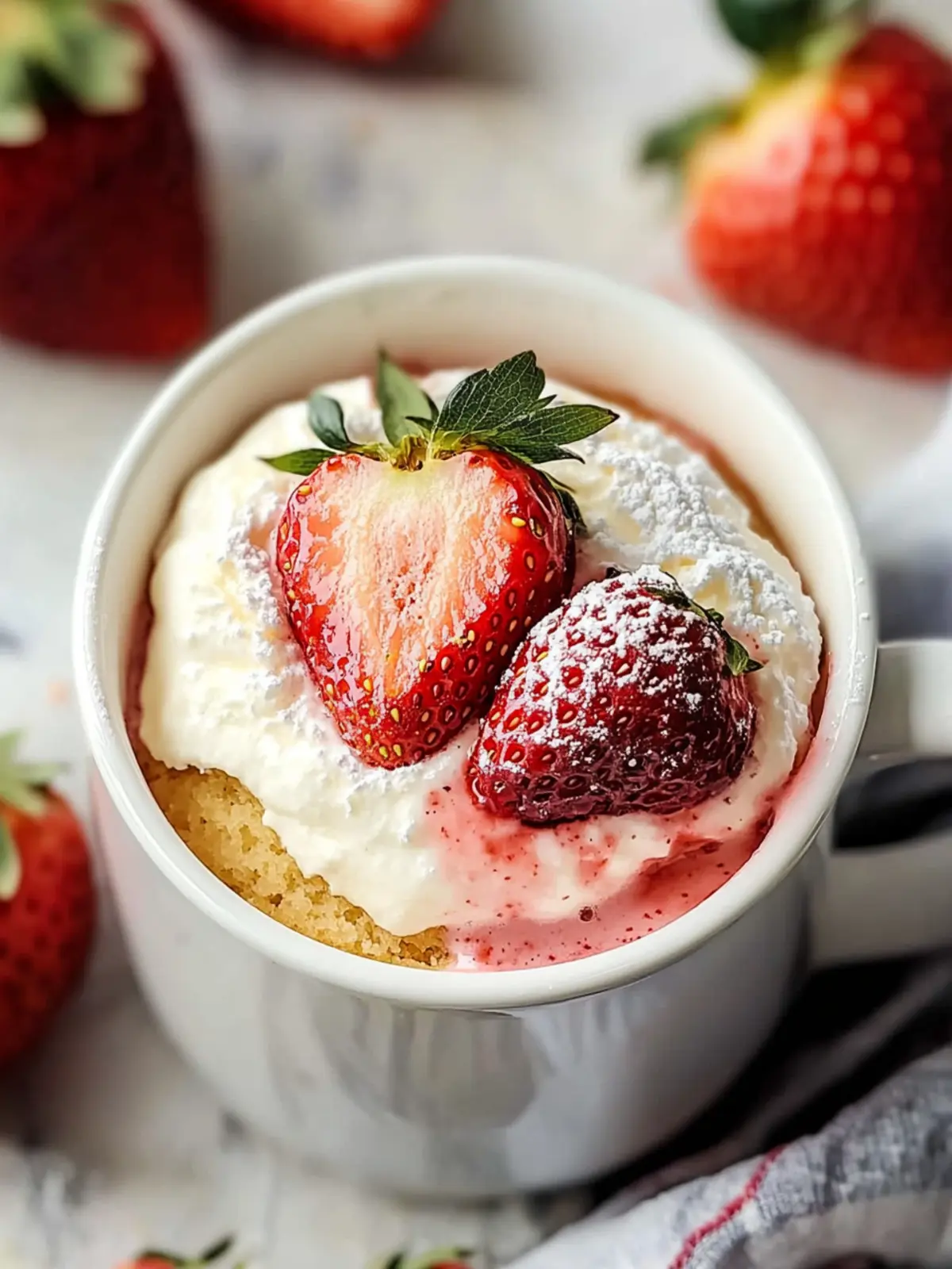 Strawberry Mug Cake