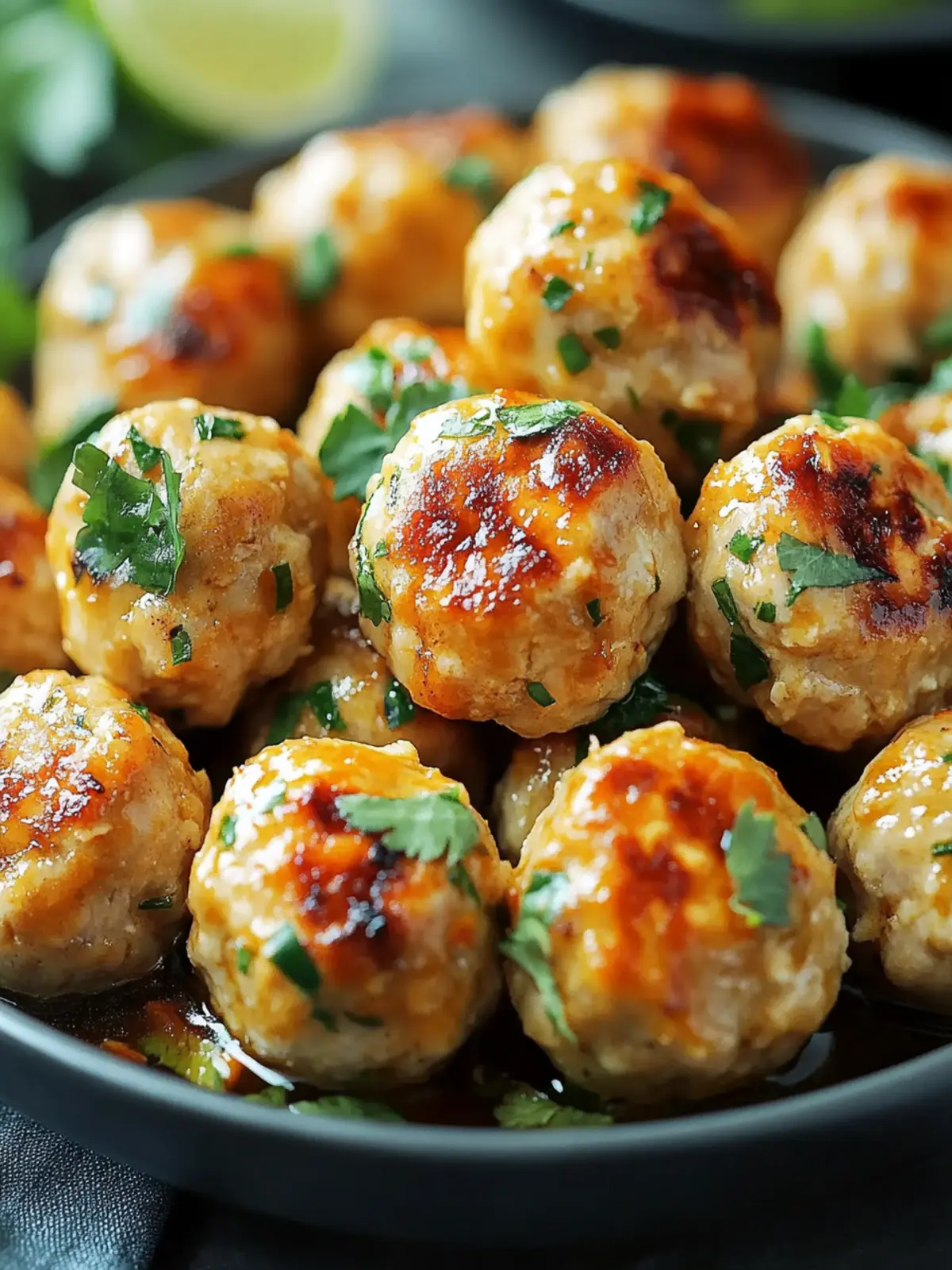 Thai Baked Chicken Meatballs
