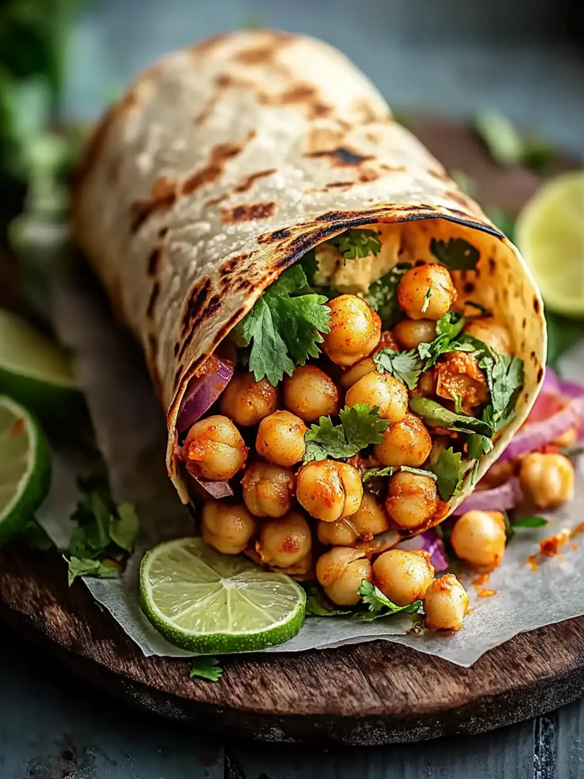 Chili Lime Chickpea Wrap