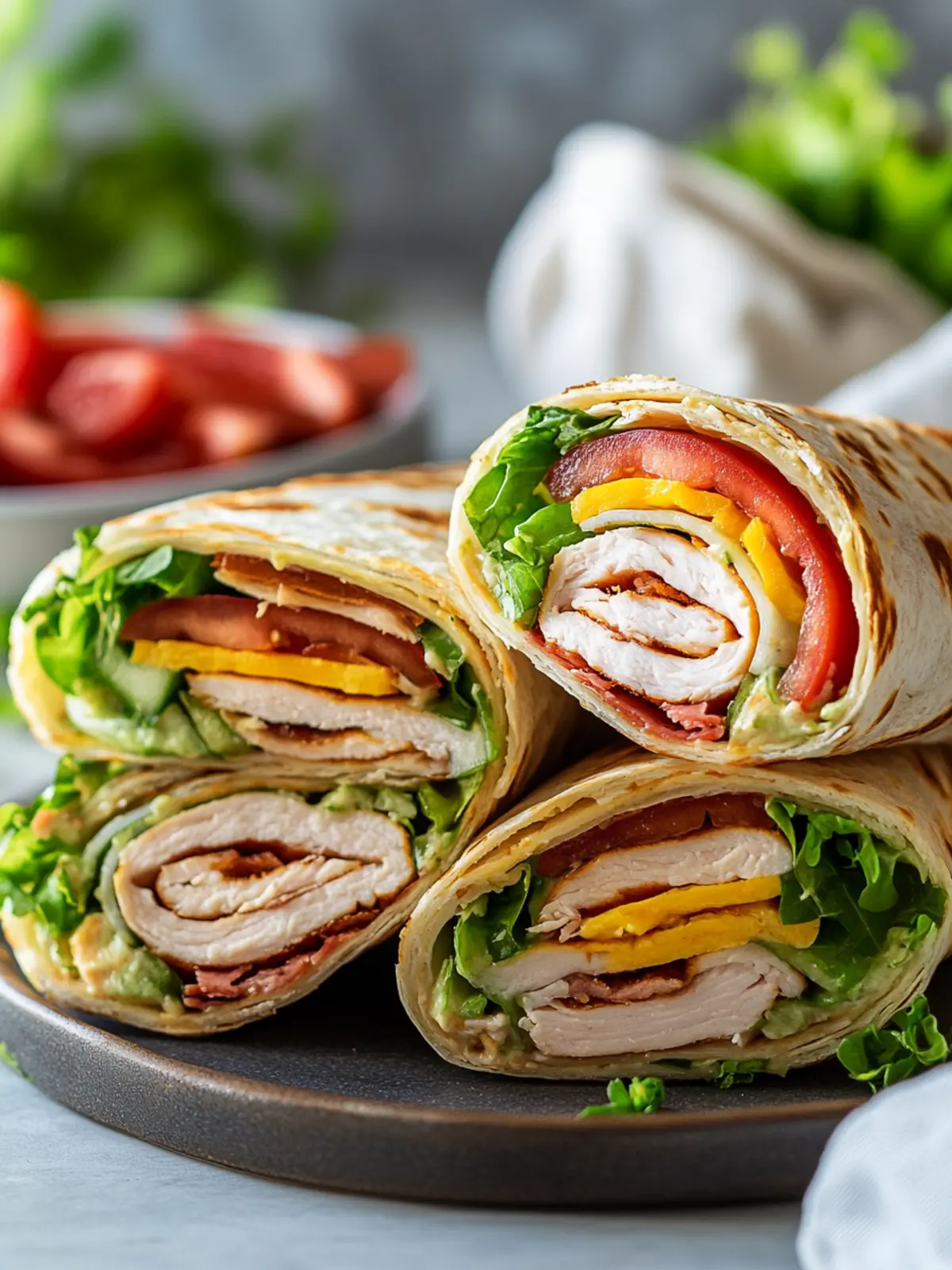 California Turkey Club Wraps