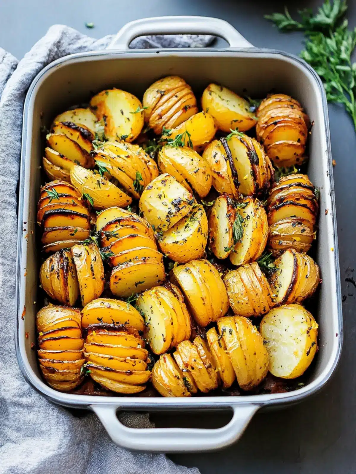 Perfectly Crispy Lemon Herb Roasted Potatoes You ll Crave 2 Lemon Herb Roasted Potatoes