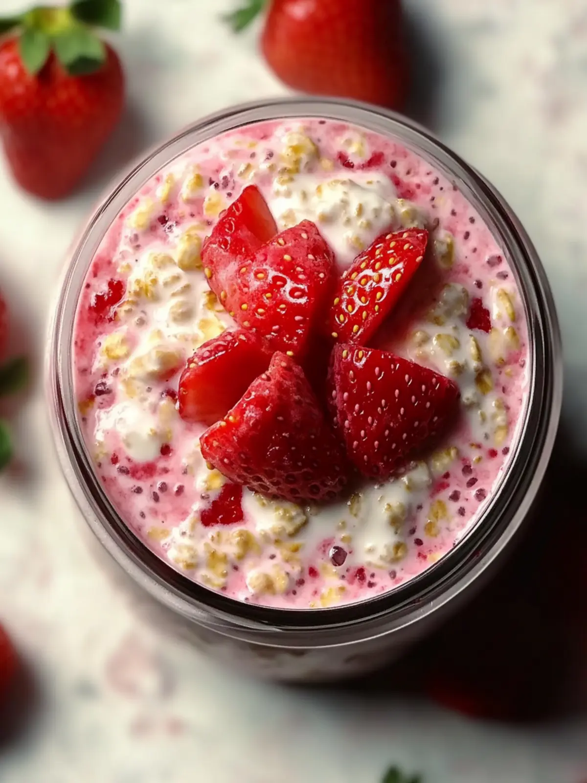 Strawberries and Cream Overnight Oats