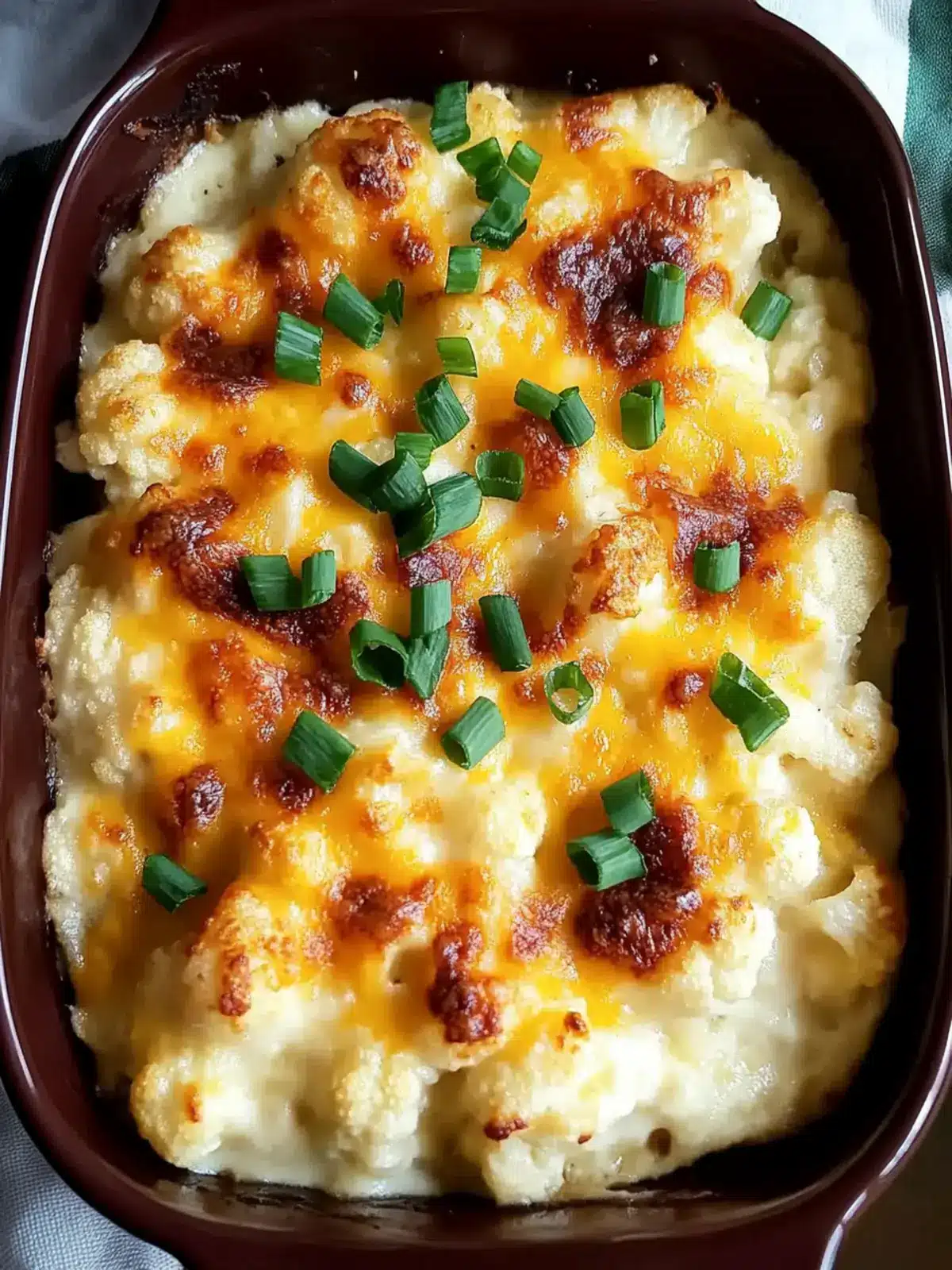 Loaded Creamy Cauliflower Casserole