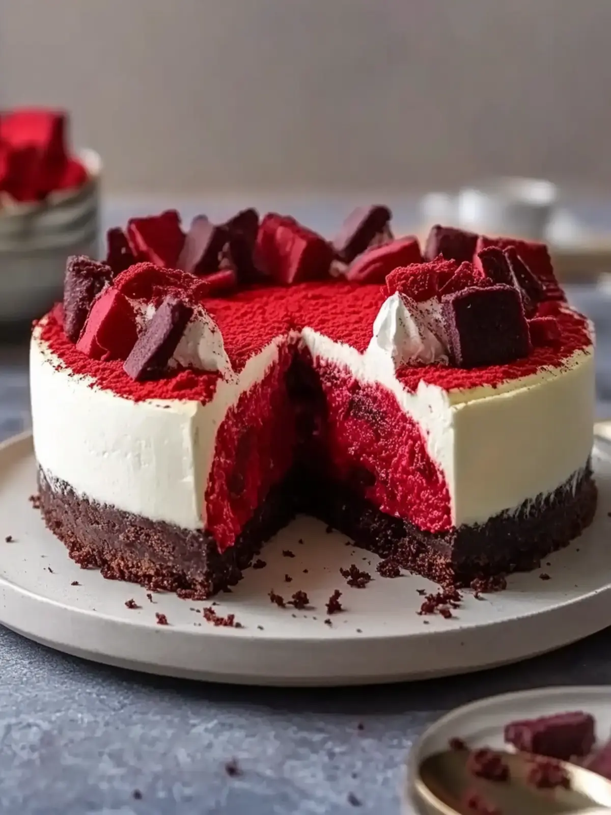 No-Bake Red Velvet Cheesecake
