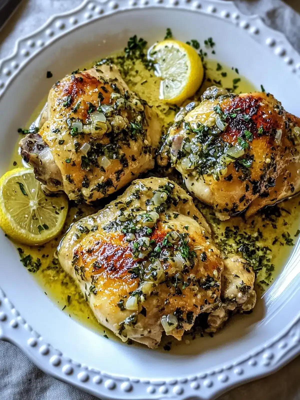 Dijon Chicken in Garlic Wine Sauce