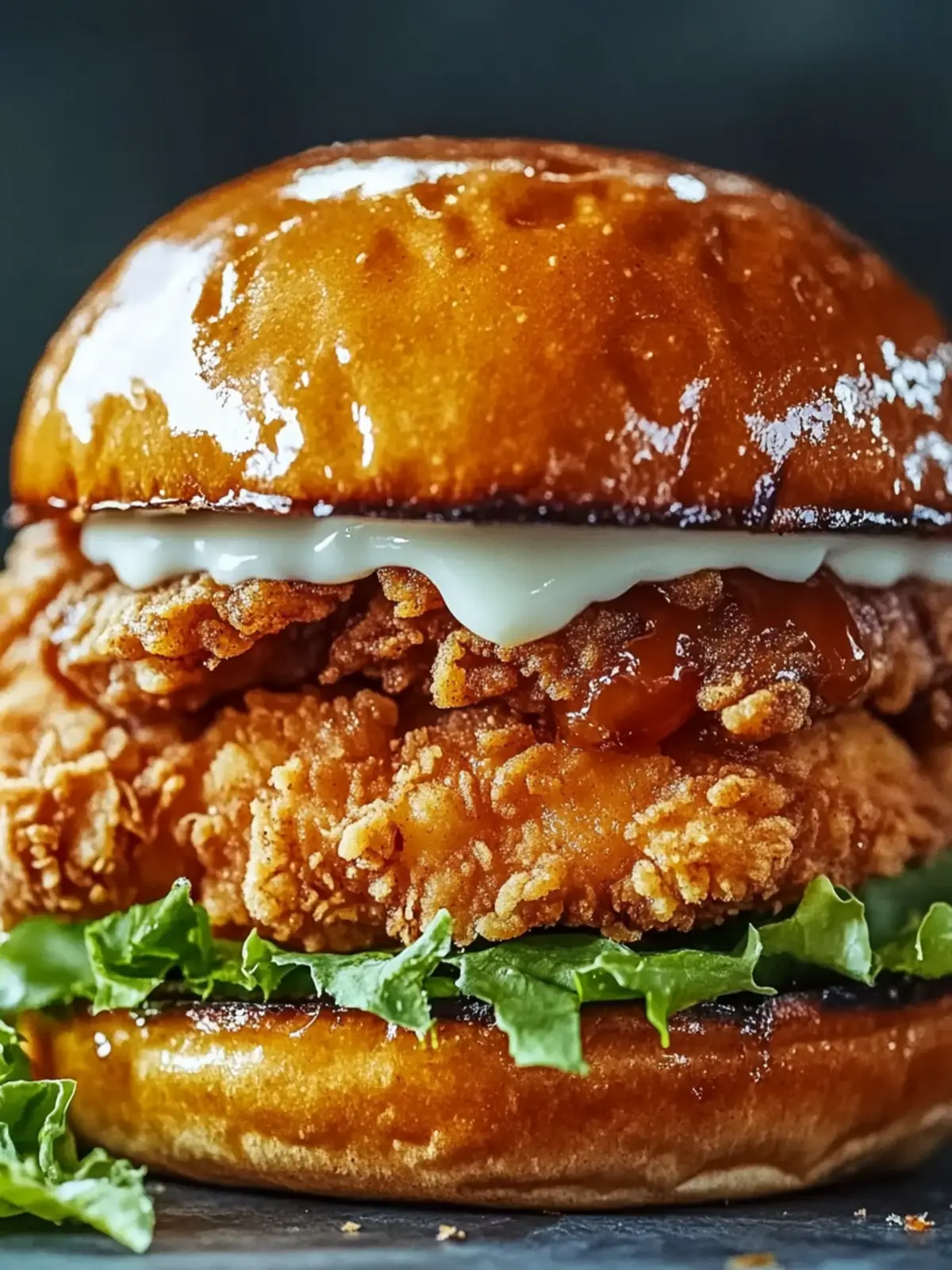 Cinnamon Roll Fried Chicken Sandwich