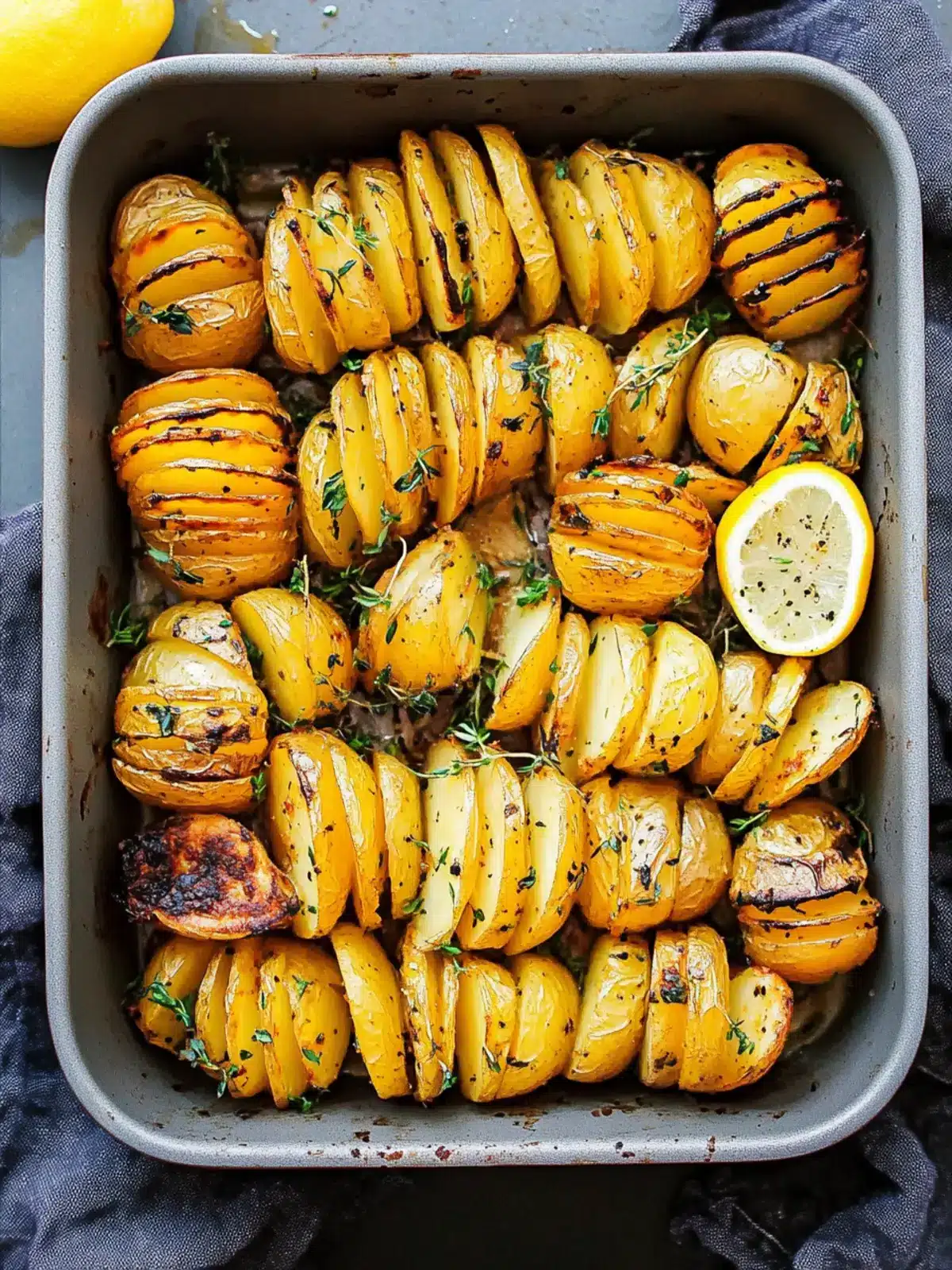 Perfectly Crispy Lemon Herb Roasted Potatoes You ll Crave 4 Lemon Herb Roasted Potatoes