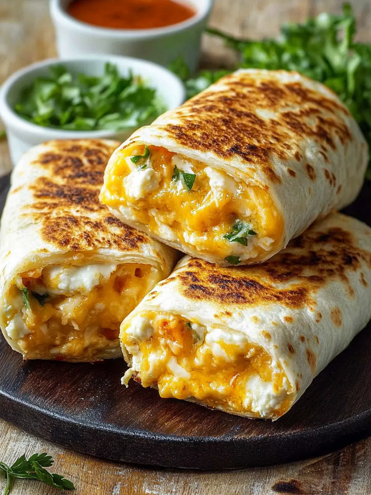 Cheese-Crusted Wraps