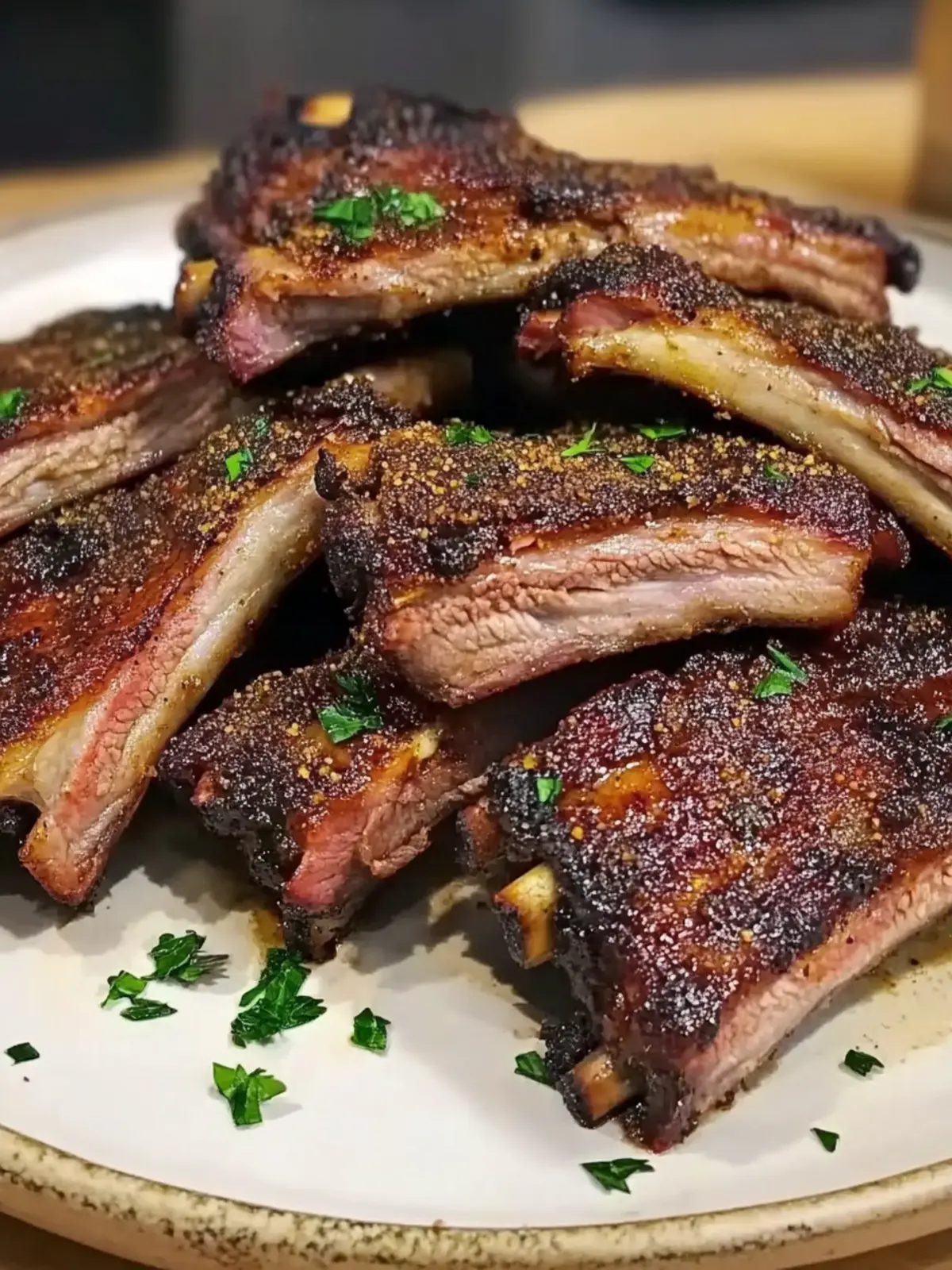 Smoked Country Style Ribs with Dry Apple Spice Rub