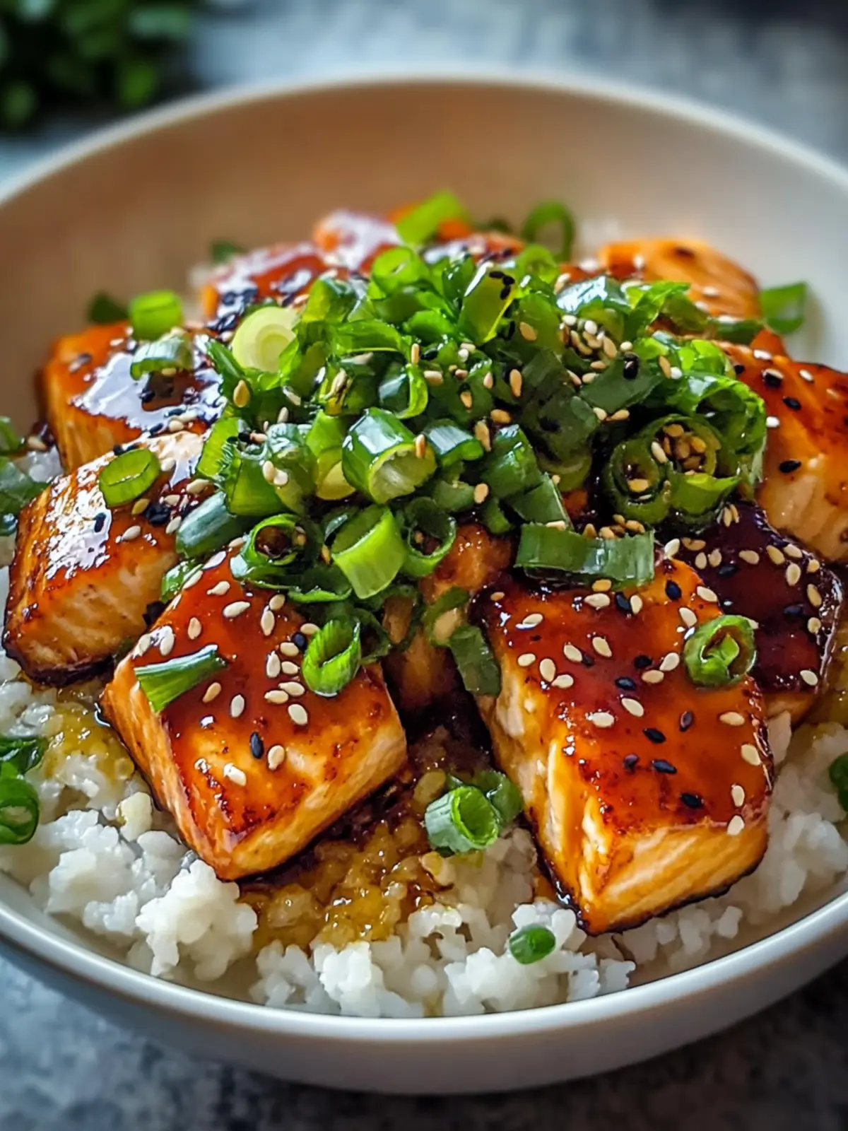Honey Sriracha Salmon Bowl