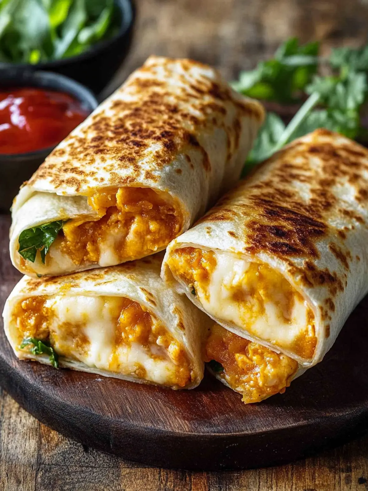 Cheese-Crusted Wraps