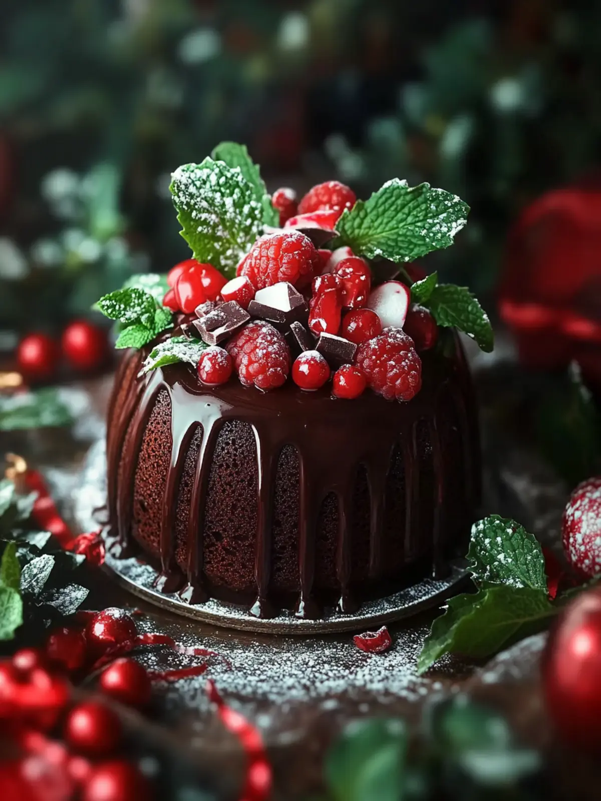 Vegan Peppermint Chocolate Cake