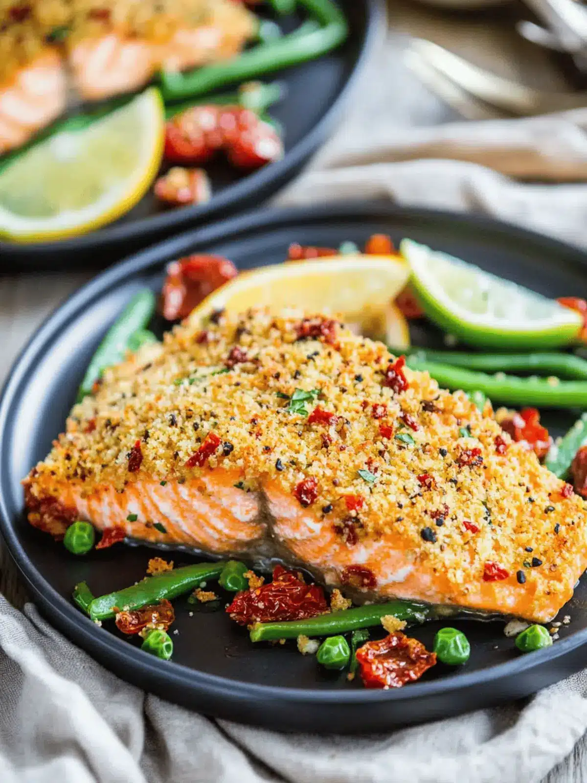 Tasty Sun-Dried Tomato Parmesan Crusted Salmon in 25 Minutes 4 Sun-Dried Tomato Parmesan Crusted Salmon
