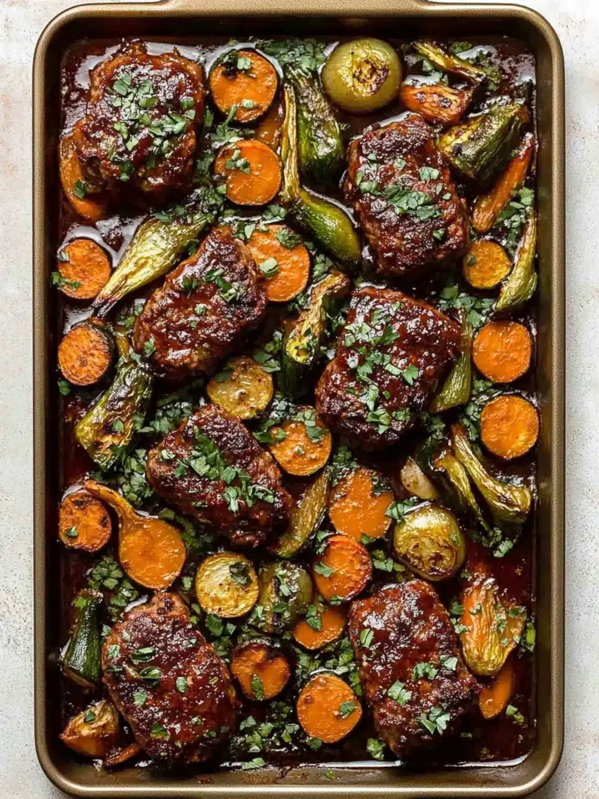 Savory Sheet Pan Mini Meatloaf with Vegetables for Family Fun 4 Sheet Pan Mini Meatloaf with Vegetables