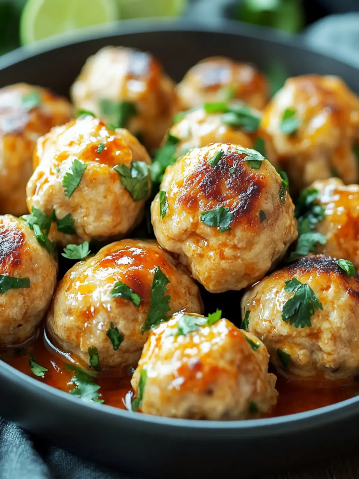 Thai Baked Chicken Meatballs