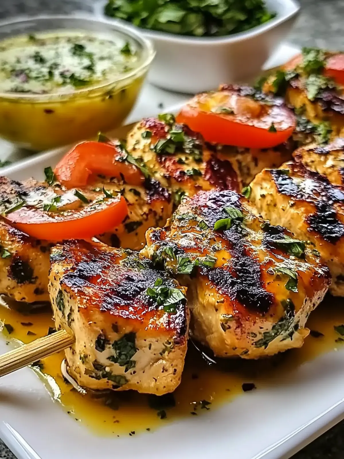 Greek Chicken Souvlaki with Maple Dijon Glaze