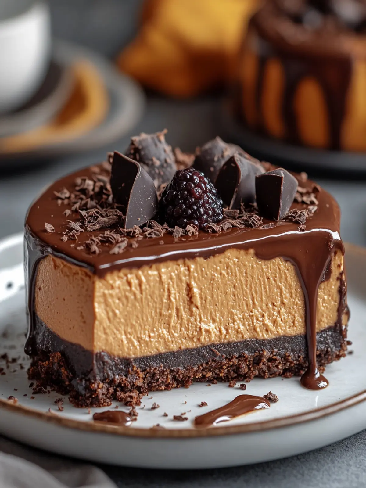 Chocolate Pumpkin Cheesecake
