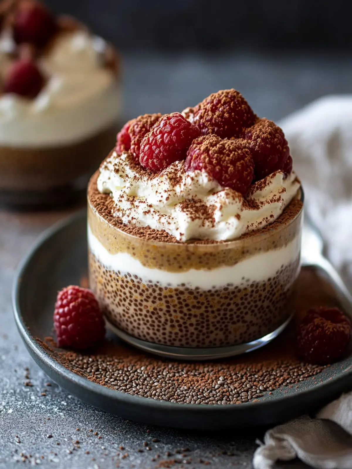 Tiramisu Chia Pudding With Greek Yogurt