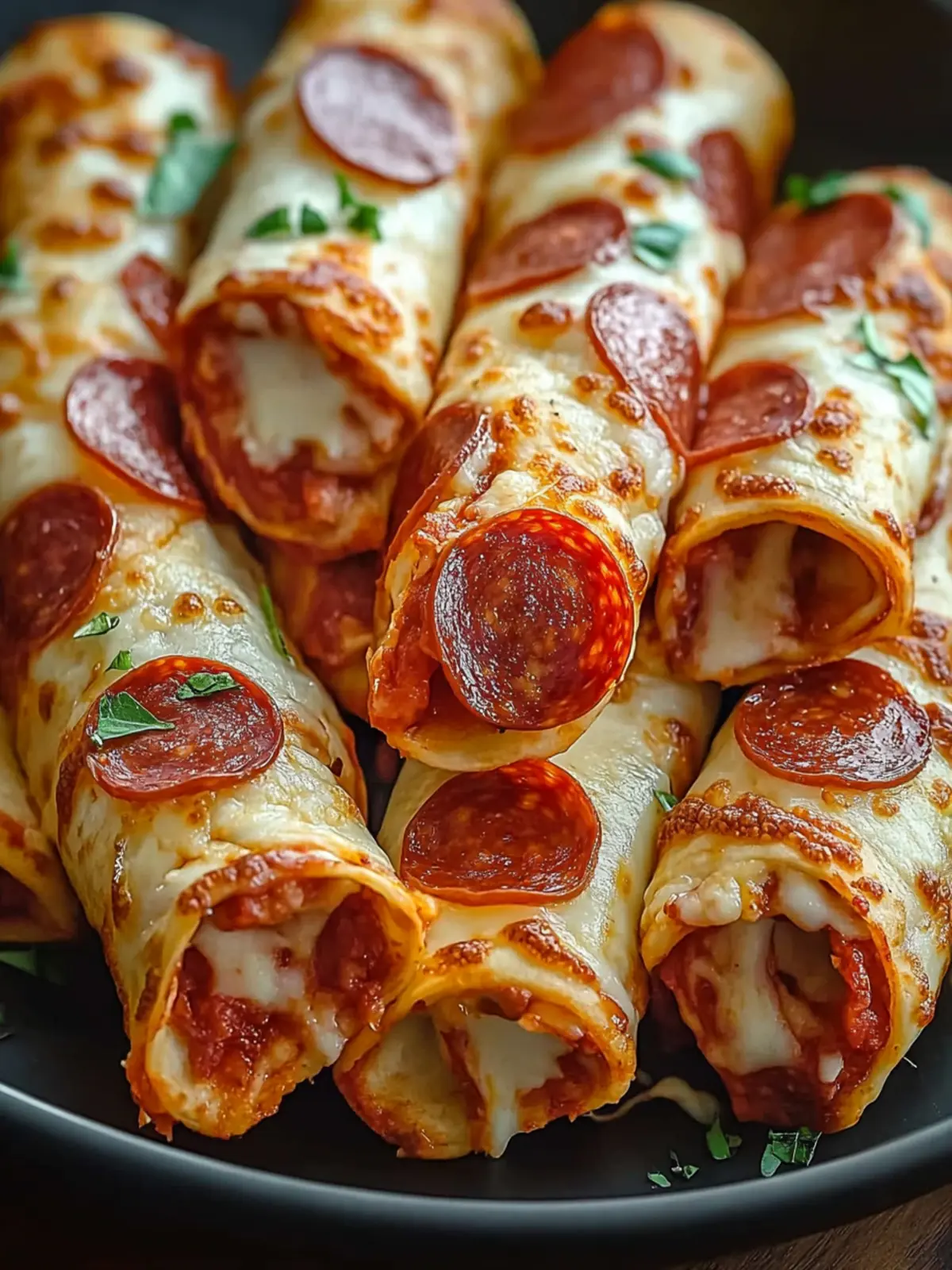 Cheesy Pepperoni Pizza Roll-Ups with Low-Carb Tortillas