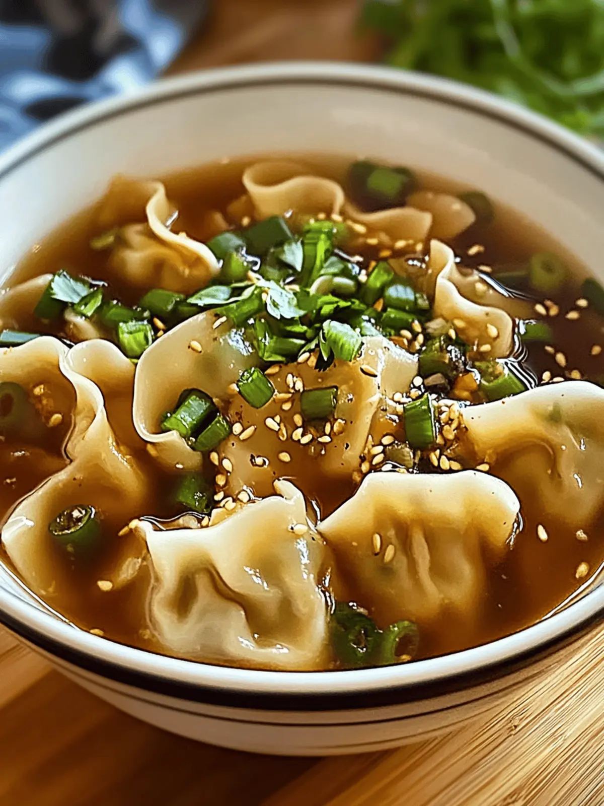 Wonton Soup with Frozen Wontons