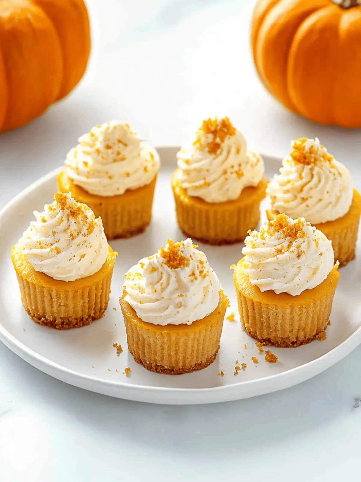 Mini Pumpkin Cheesecakes