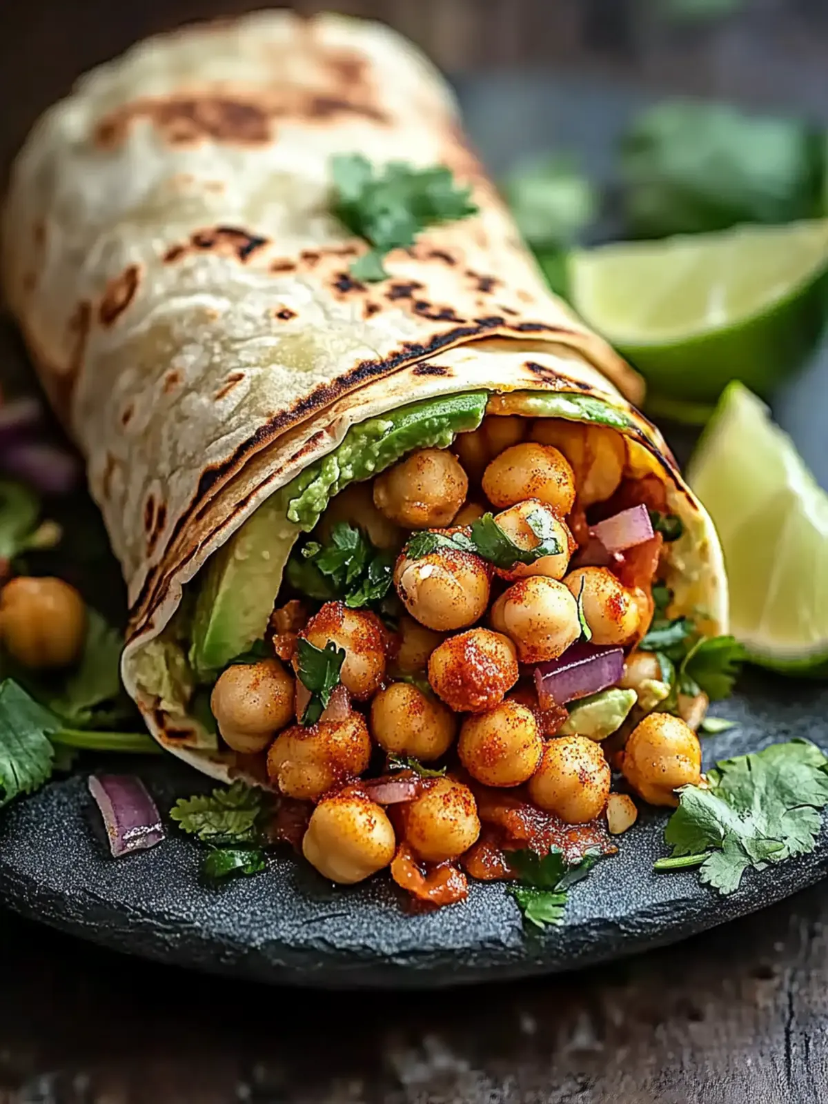 Chili Lime Chickpea Wrap